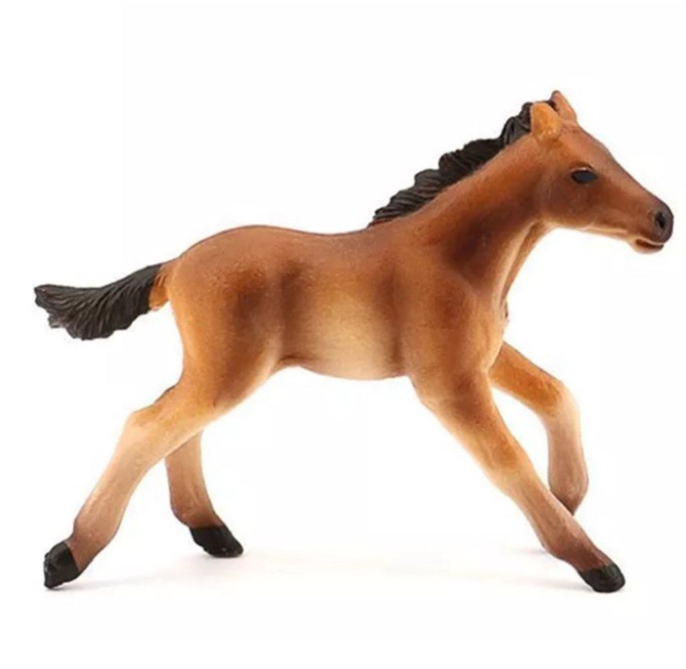 SCRTD Tierfigur Tierfiguren, 2 Stück Tiermodell,Kinderspielzeug,für Figuren Ornamente,Kinderspielzeug, Kinder Simulation Pferd