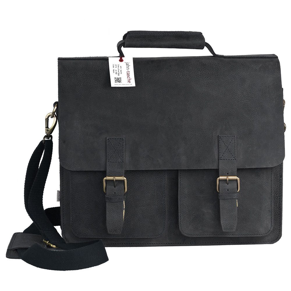 Aktentasche Sehr Große Aktentasche / Lehrertasche, Leder, Schwarz, Jahn-Tasche 422