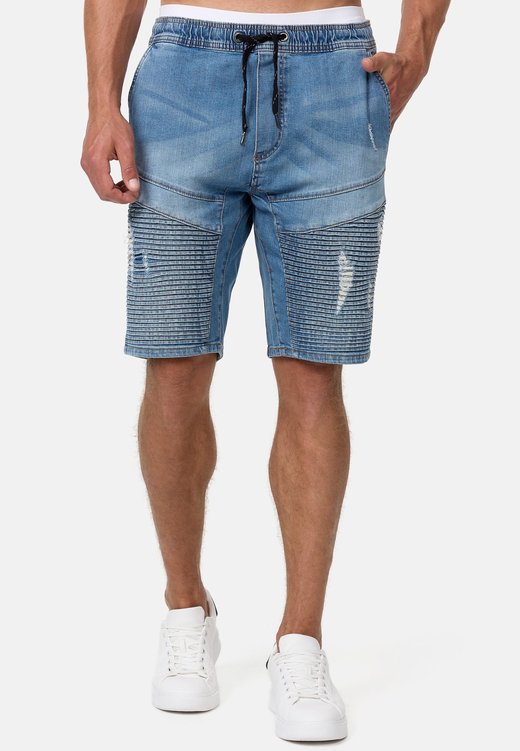 Indicode Jeansshorts Herren Ernest Jeans Shorts Herrenshorts aus elastische günstig online kaufen