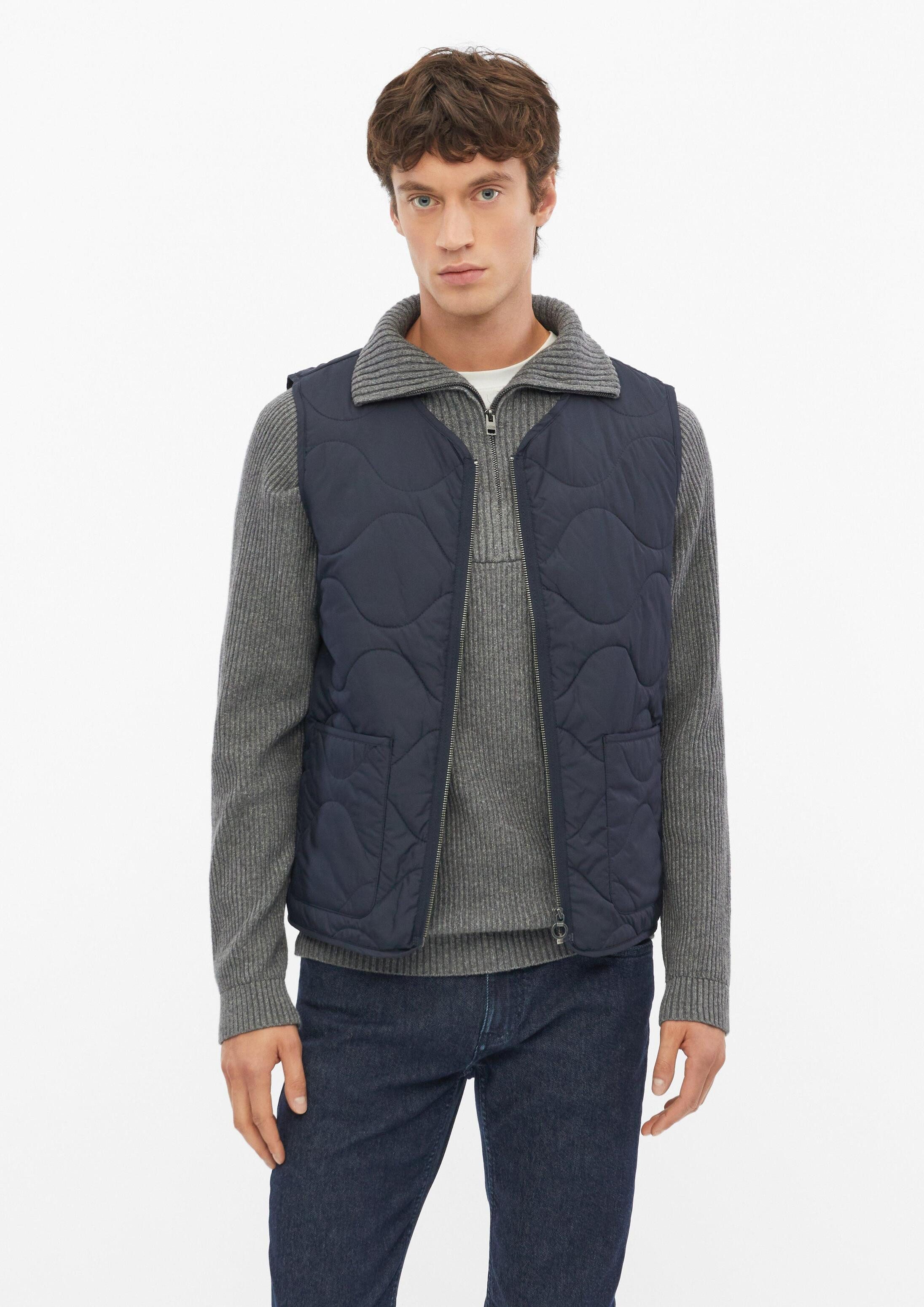 s.Oliver Outdoorjacke Outdoor-Weste Leichte Steppweste mit aufgesetzten Taschen