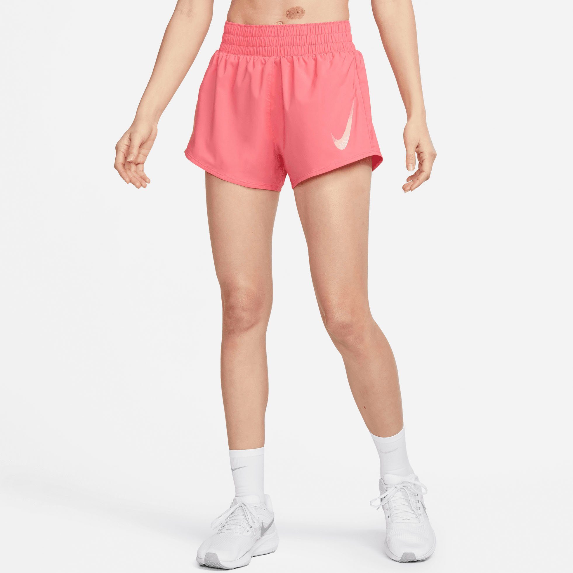 Nike Women's orange Swoosh Shorts Laufshorts