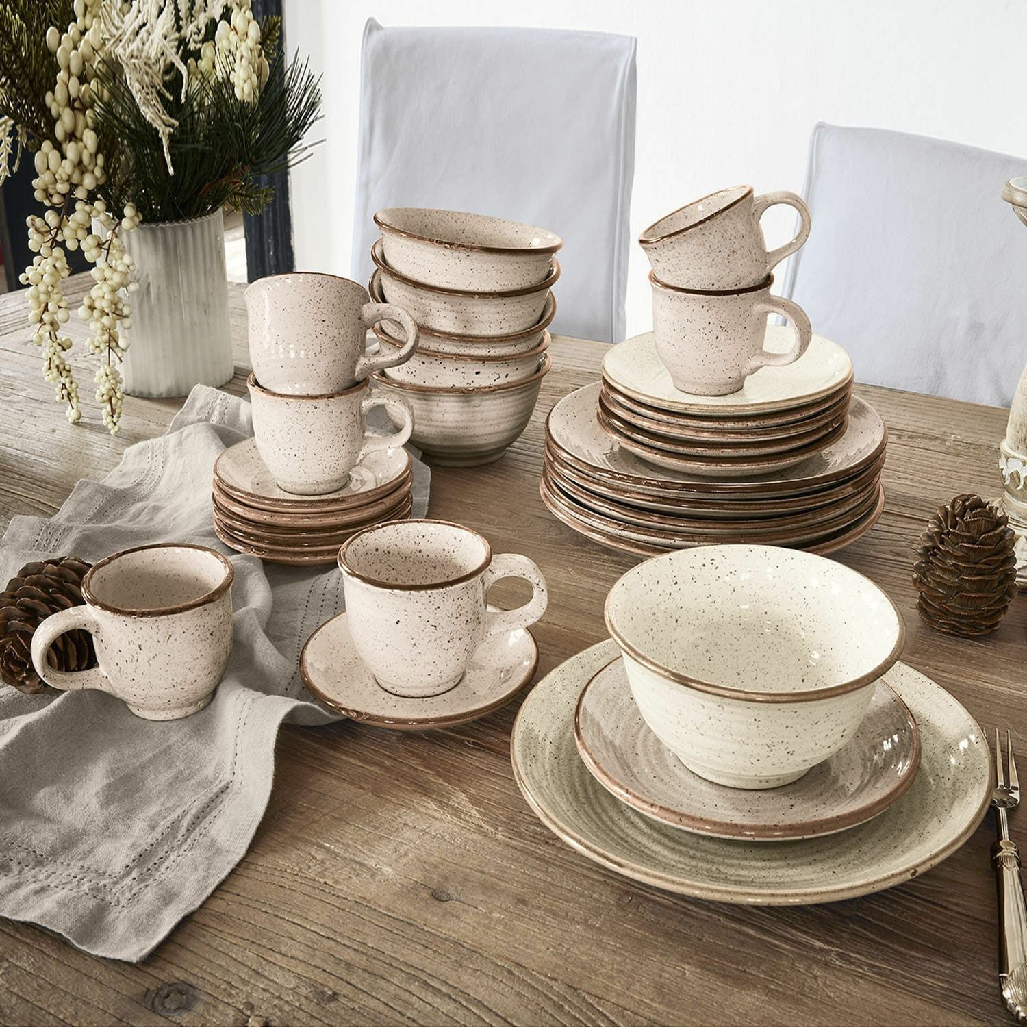 Mirabeau Geschirr-Set Geschirr 30er Set Murray beige, Steingut
