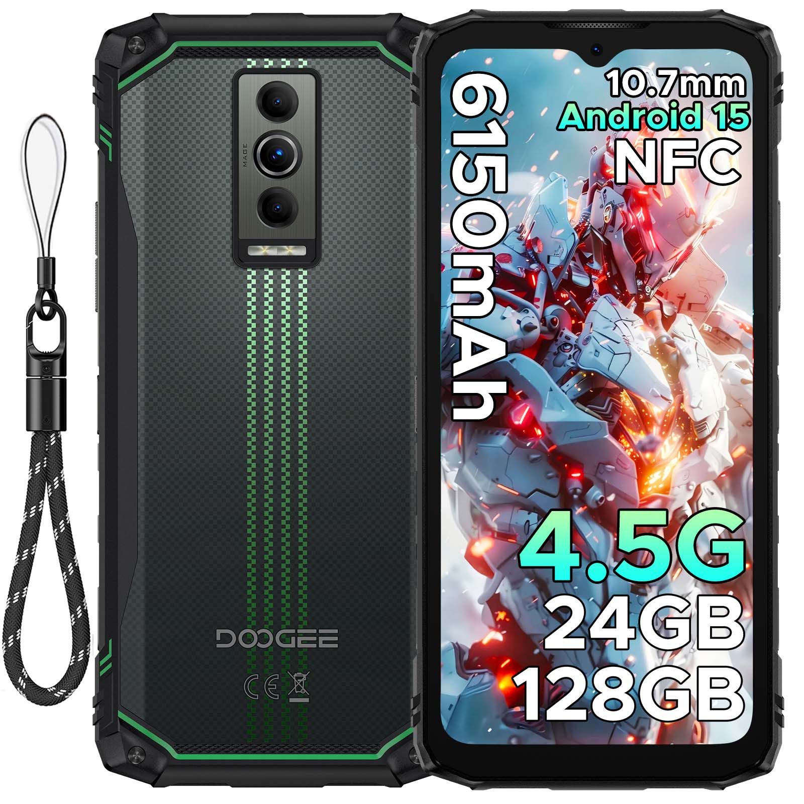 DOOGEE Blade 10 Energy 4GB RAM/128GB ROM(2TB) 6150mAh Akku, 10,7mm ultradünn Smartphone (6.56 Zoll, 128 GB Speicherplatz, 16 MP Kamera, Outdoor Smartphone, 6.56" HD+90Hz,16MP+8MP Kamera,NFC,Face ID)