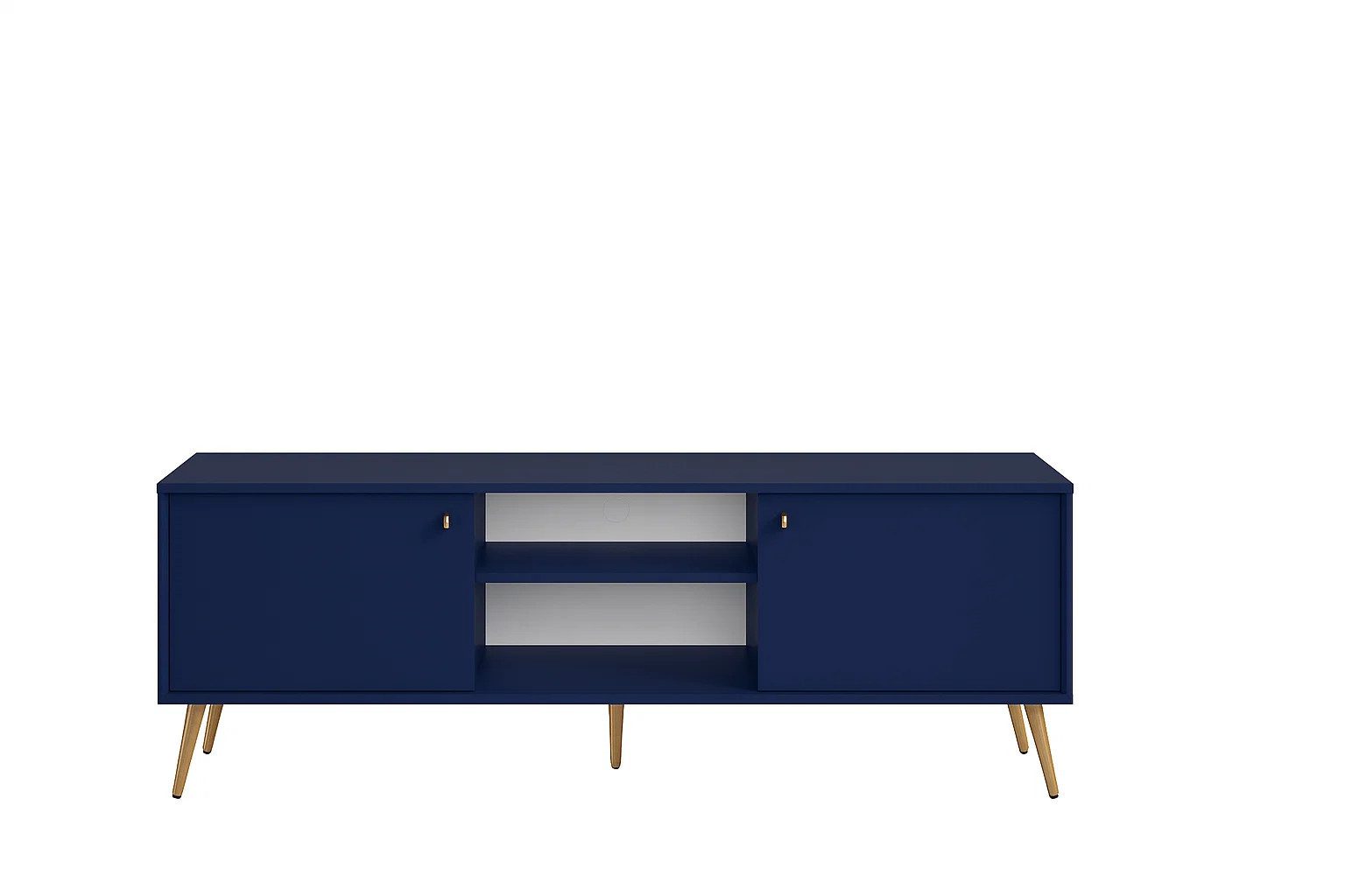 Home affaire Lowboard ROMILDA TV-Schrank mit 2 Türen und einem Fach, B/T/H: 156/40,5/54,8 cm, Dunkelblaue TV-Kommode mit goldenen Akzenten, viel Stauraum – Bild 5 von 5
