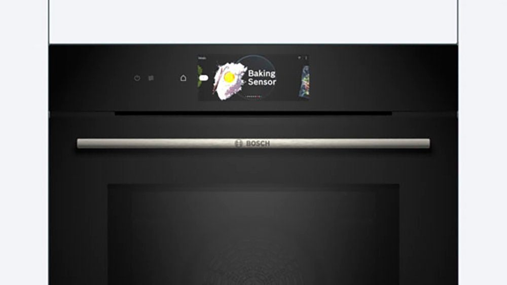 BOSCH Backofen mit Mikrowelle Serie 8 HMG778NB1, mit 1-fach-Teleskopauszug, Pyrolyse-Selbstreinigung, AirFry-Funktion