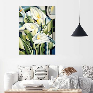 Posterlounge Wandfolie Catherine Abel, Kubistische Lilien, Wohnzimmer Lounge Malerei