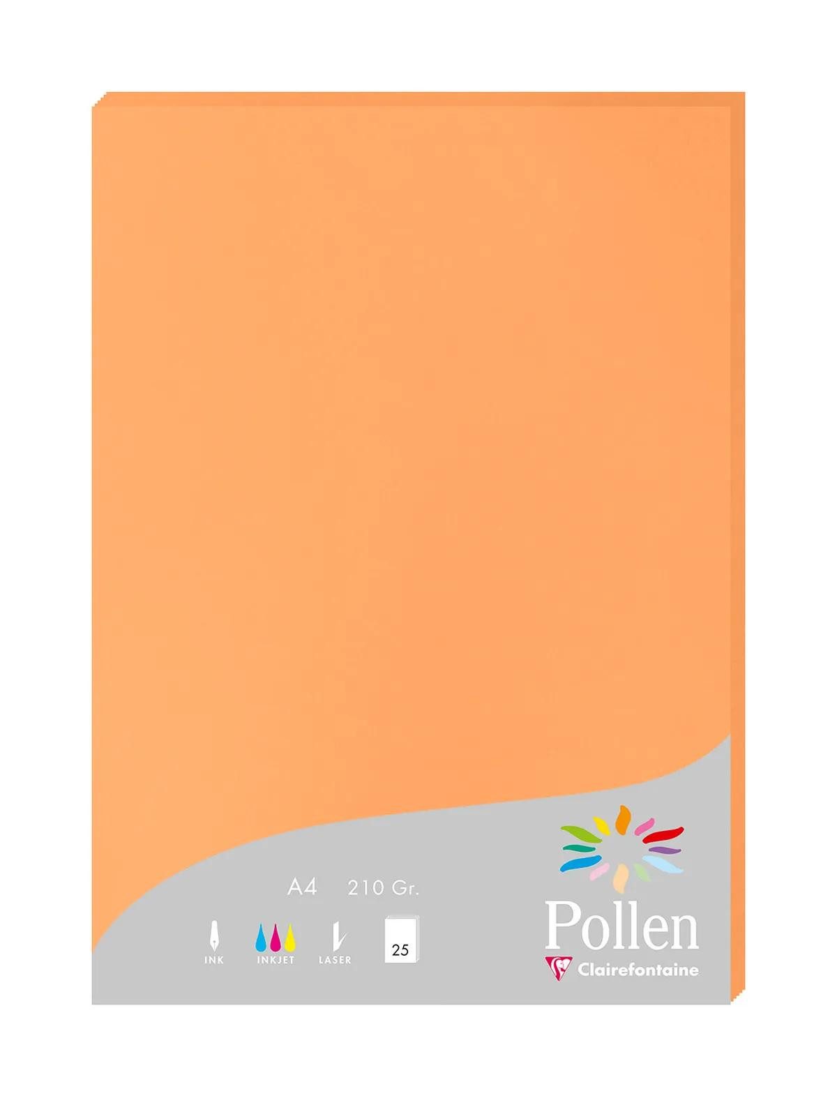 CLAIREFONTAINE Briefumschlag 10x Packung mit 25 Blatt A4 210x297 210g/m2 - Clementine 24208C, Bogen