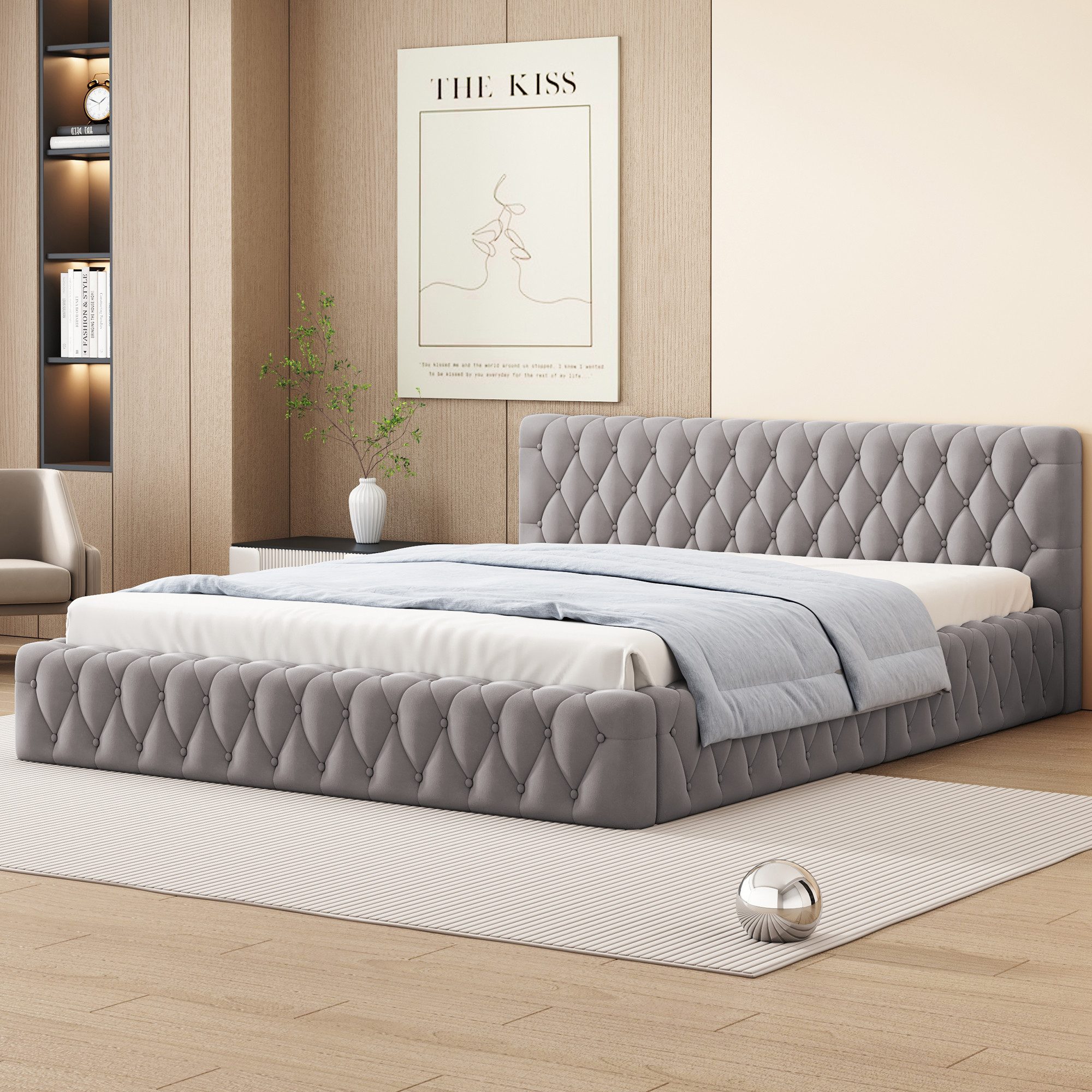 Merax Polsterbett (1-tlg), Doppelbett 140x200cm mit günstig online kaufen