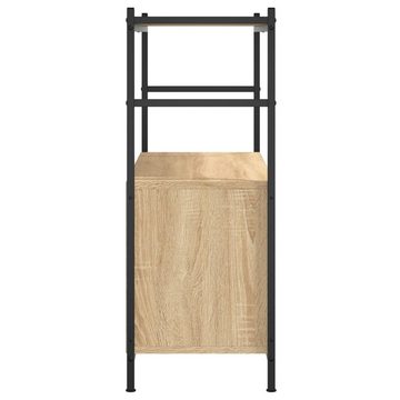 furnicato Bücherregal Sonoma-Eiche 80x30x78,5 cm Holzwerkstoff und Eisen