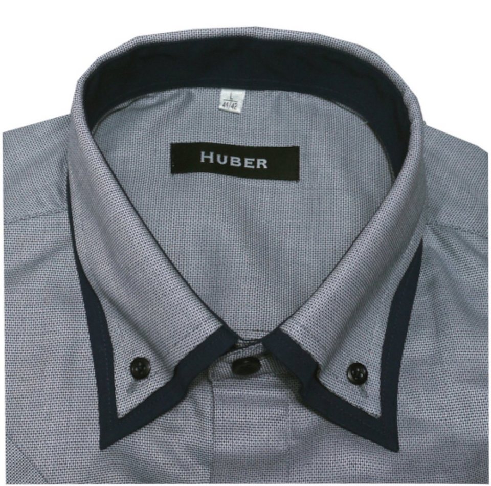 Huber Hemden Kurzarmhemd HU-0195 Button-down-Kragen, Kurzarm, Regular Fit -  gerader Schnitt, Made in EU