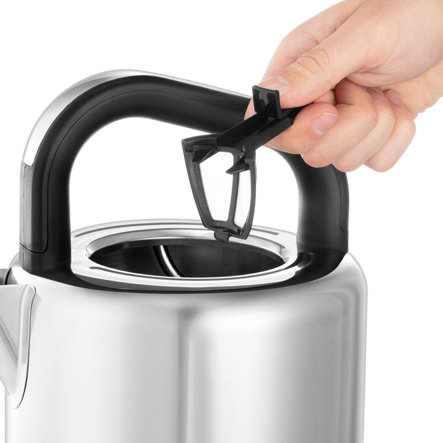 RUSSELL HOBBS Wasserkocher Distinctions Wasserkocher 1,5L 2400W Edelstahl, 1.5 l, 2400 W, Kettle Teekocher Retro Kalkfilter Schnellkochfunktion Ergonomisch – Bild 5 von 5
