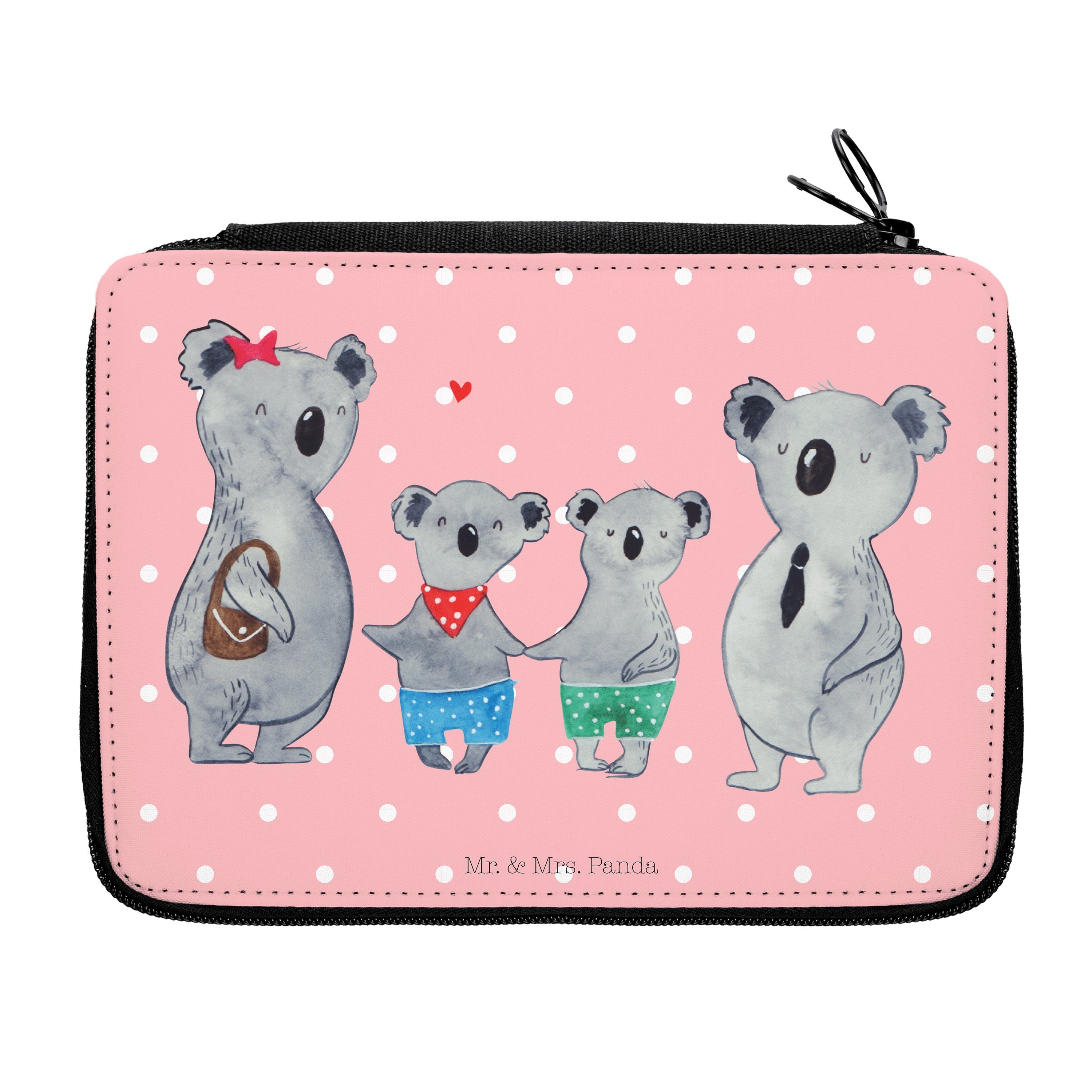 Panda - & - Familienleben, Geschenk, Pastell (1-tlg) Mr. Familienz, Mrs. Koala Familie Rot Federmäppchen zwei