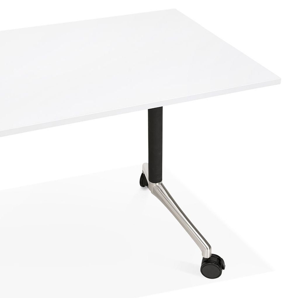 KADIMA DESIGN Schreibtisch MARIKA -Bürotisch, Holz Weiß Platte klappbare