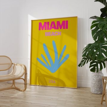 JUSTGOODMOOD Poster Premium ® Miami Beach USA · ohne Rahmen