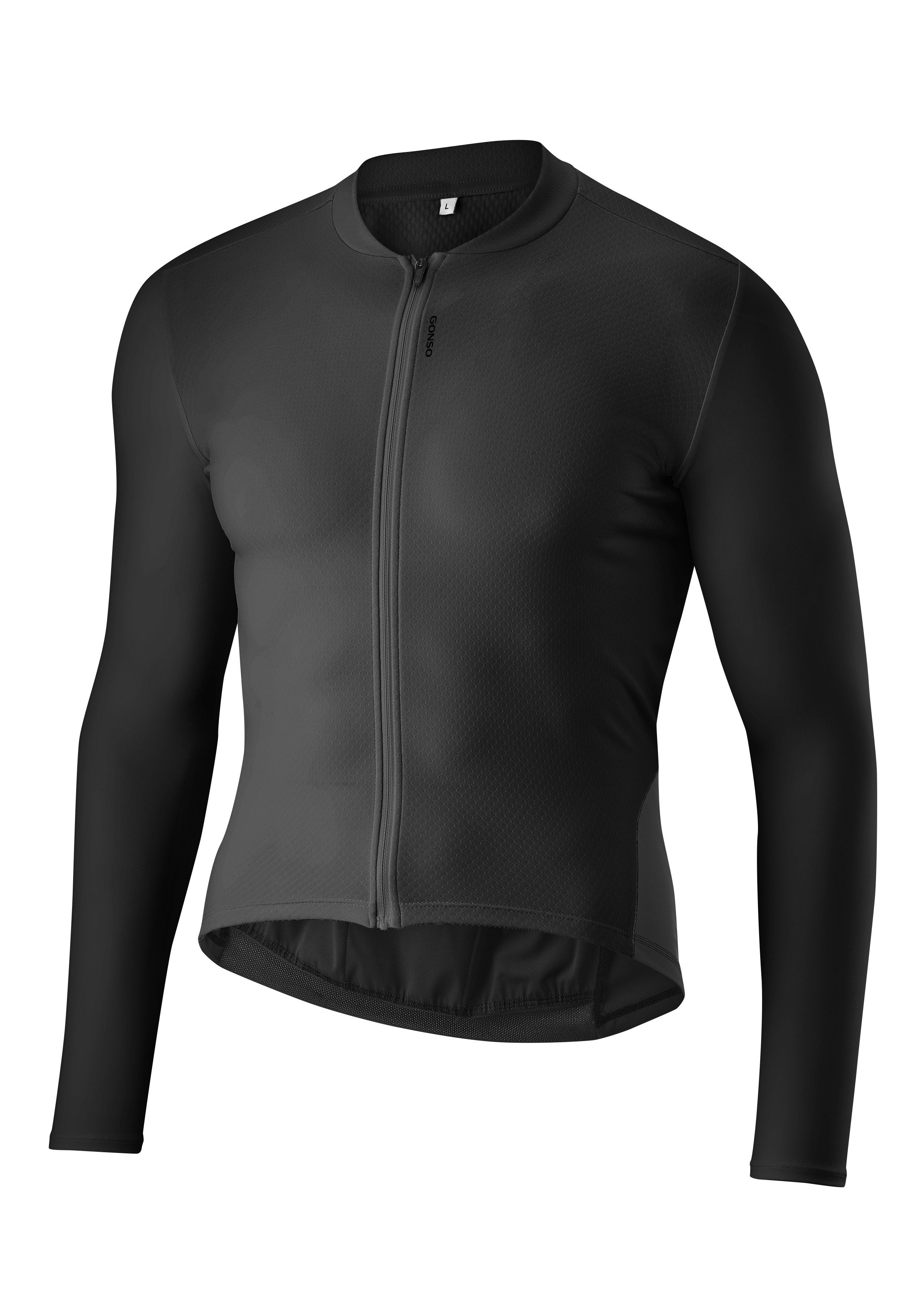 Gonso Radtrikot SITIVO Jersey Longsleeve M Herren Fahrradtrikot langarm, Full-Zip Trikot mit Rückentasche