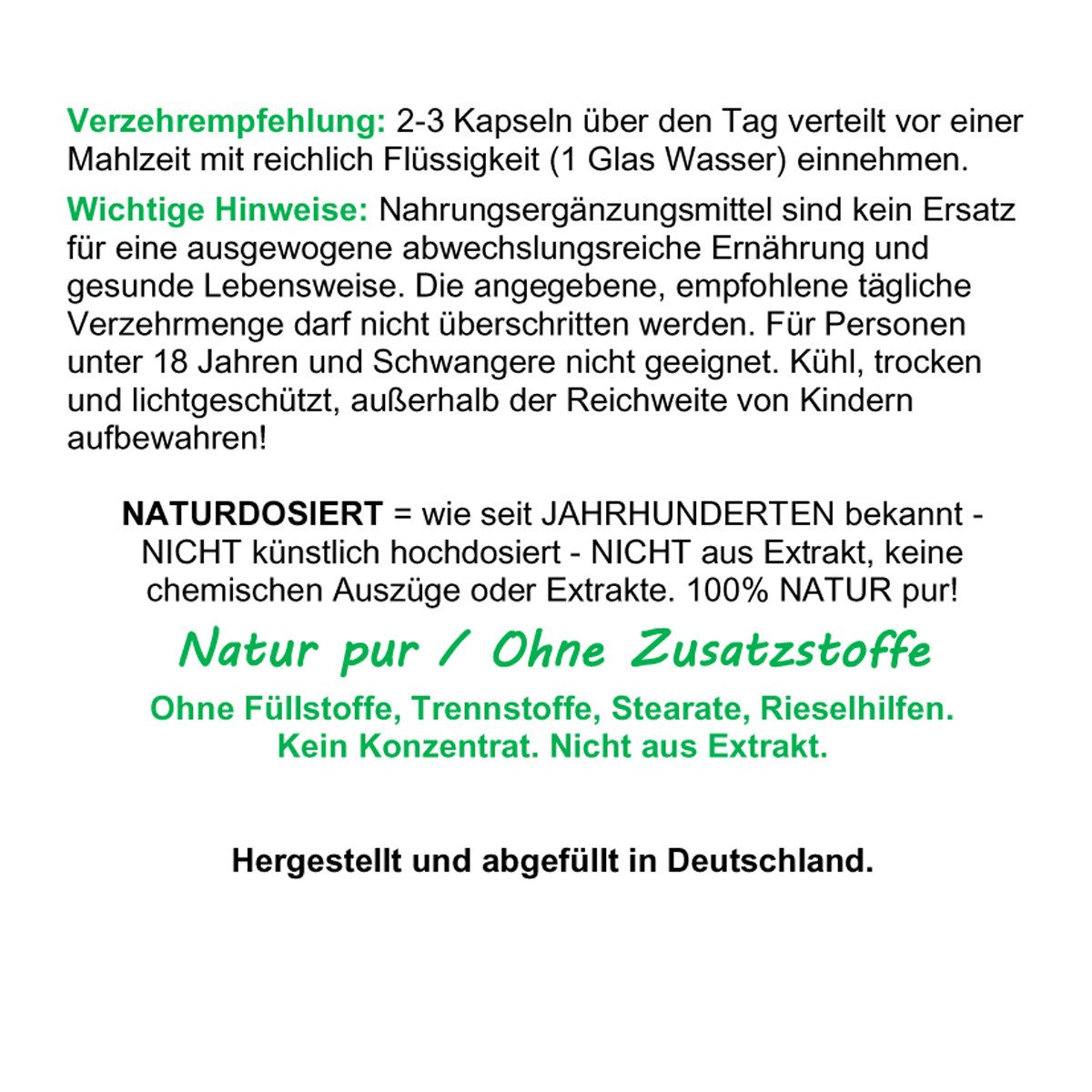 VitalLife Mutterkraut Migränekraut nach Hildegard von Bingen OHNE Zusatzstoffe Kapseln, 1 er Dose à 120 St., 52 g, Art. 26306