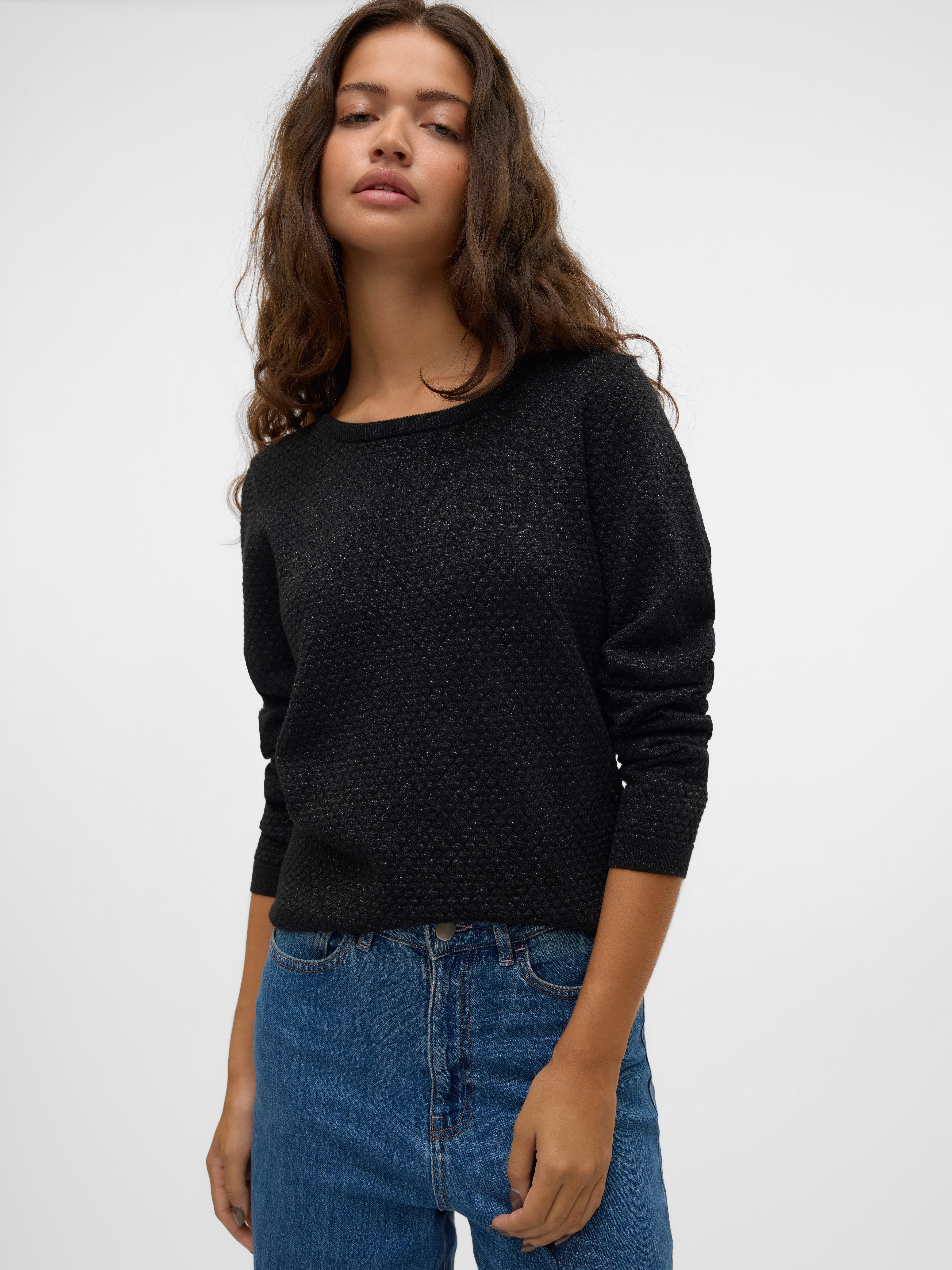Vero Moda Rundhalspullover VMCARE SHINE LS günstig online kaufen