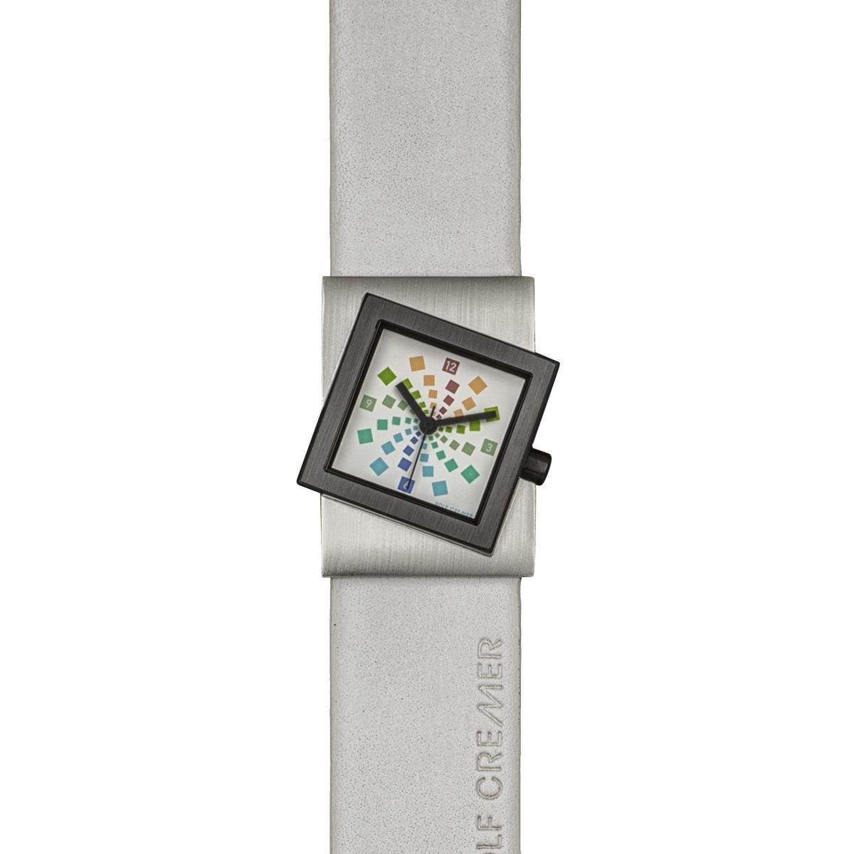 Rolf Cremer Quarzuhr Rolf Cremer Uhr Turn S 507780 Lederband, Edelstahl, weiß, (1-tlg)