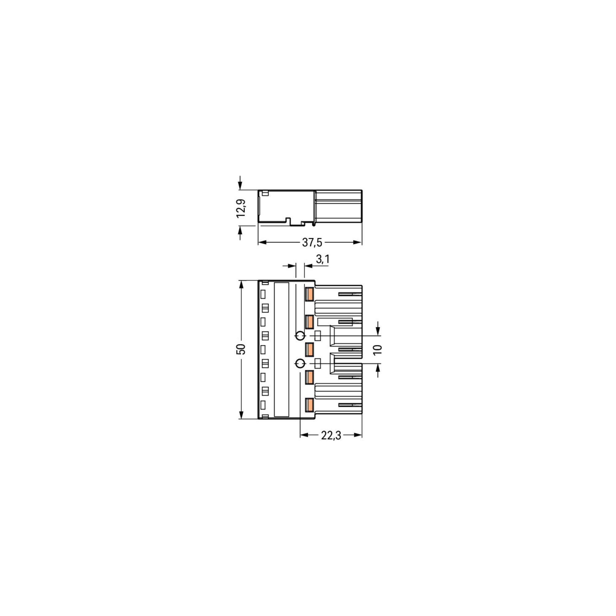 WAGO Steckdose WAGO GmbH& Co. KG Stecker 5-polig, blau 770-1115