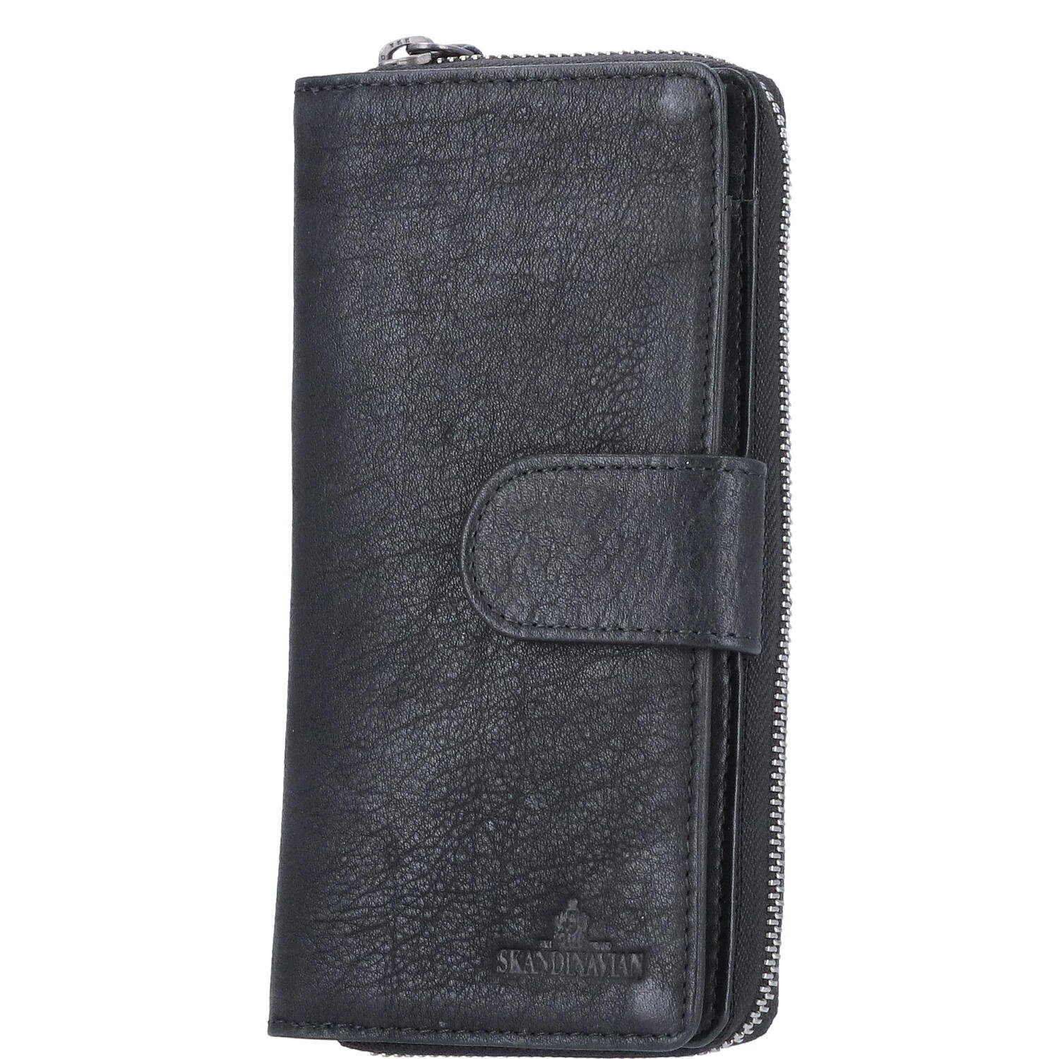 Geldbörse The Skandinavian Brand Damen Lederbörse schwarz