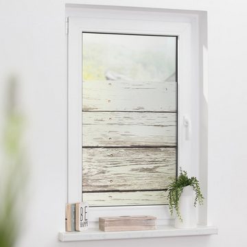 Fensterfolie Bretter-Vintage, LICHTBLICK ORIGINAL, blickdicht, strukturiert