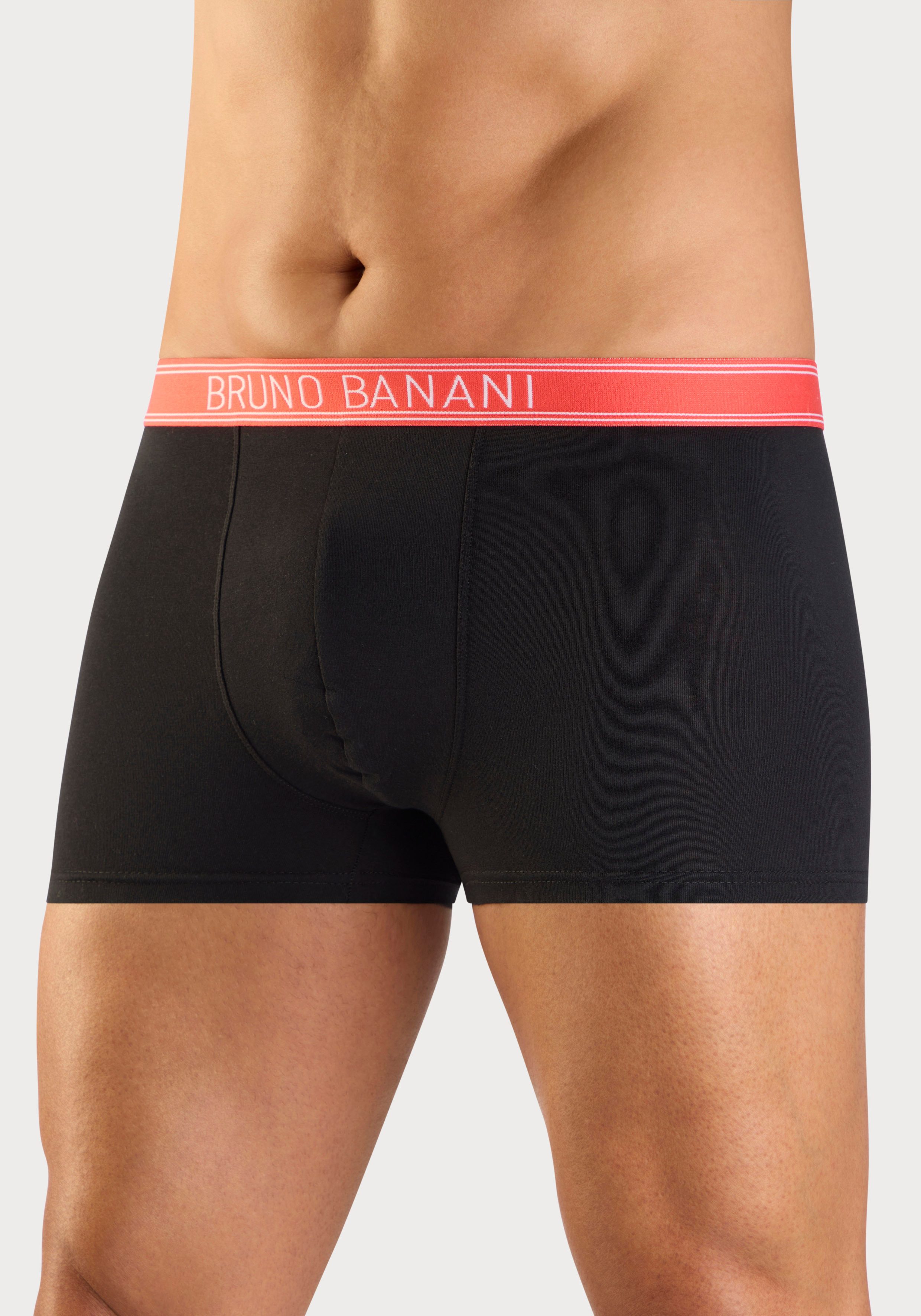 Bruno Banani Boxer Boxershorts für Herren (Packung, 5-St) mit schmalen Streifen und Logoschriftzug im Bund