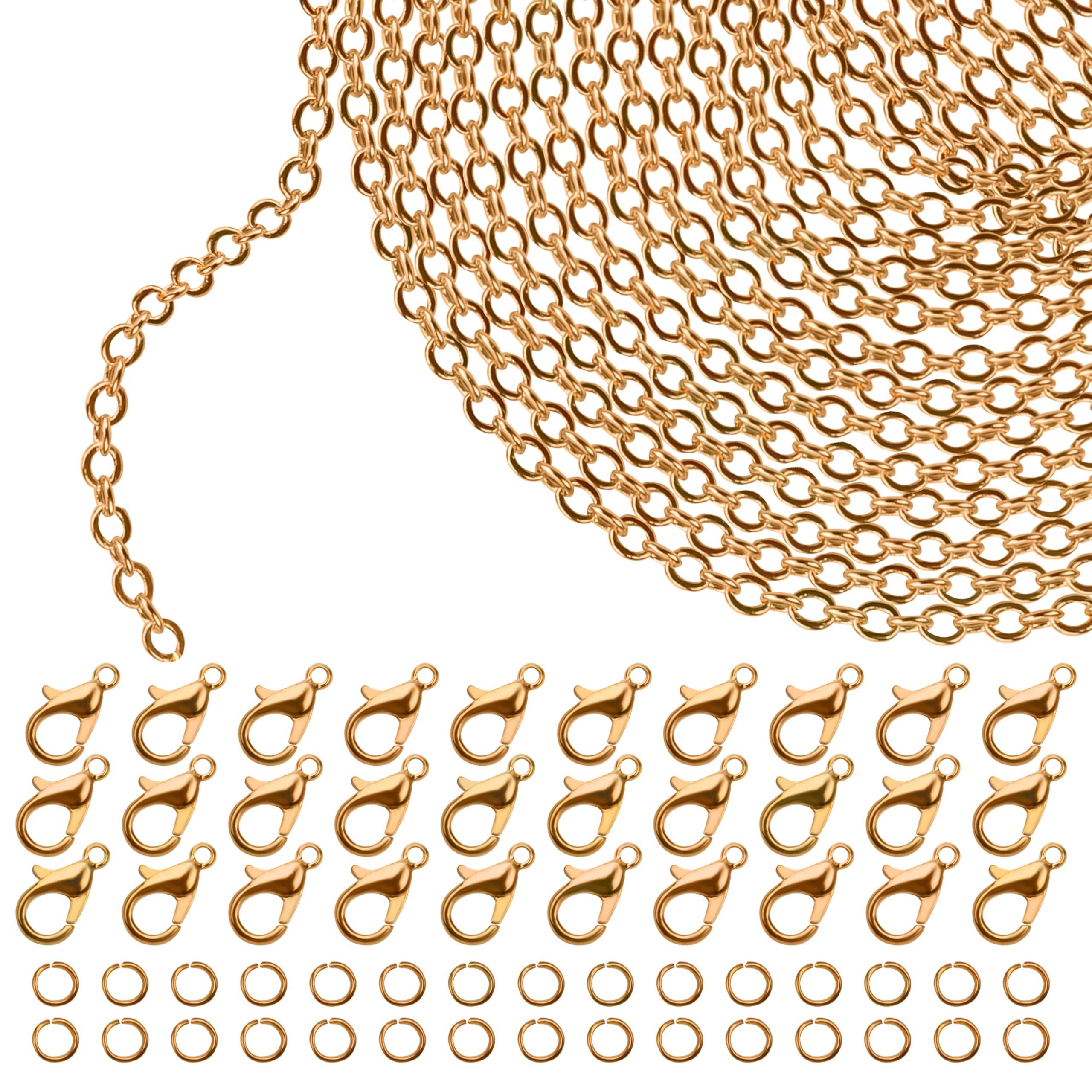 Kurtzy Streudeko DIY Goldkettenset - 10m x 1.5mm Eisenkette, (1-tlg)