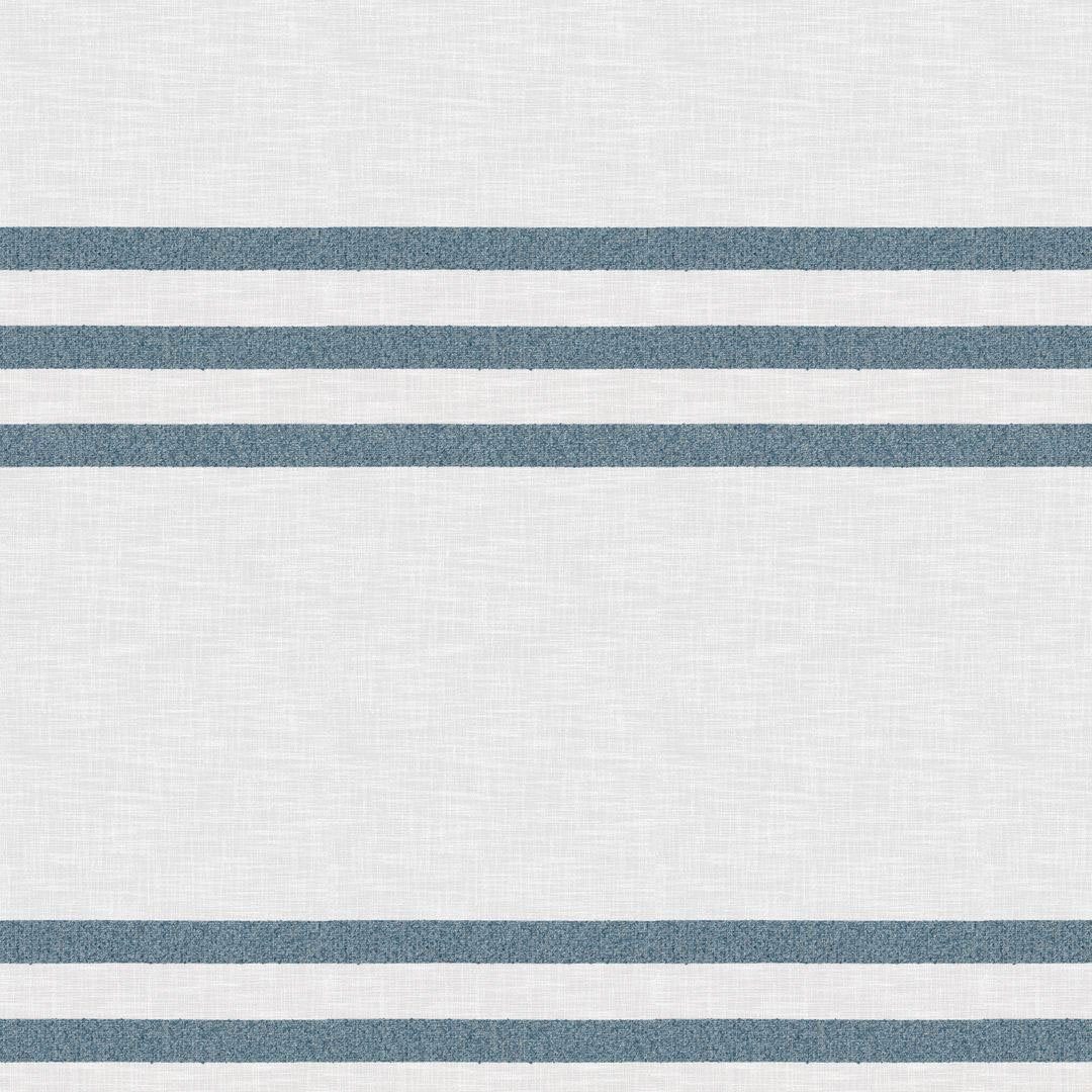 naturiger blau/weiß Neutex halbtransparent, St), Vorhang mit (1 you!, Multifunktionsband Effektgarn Querstreifen Bergen, for
