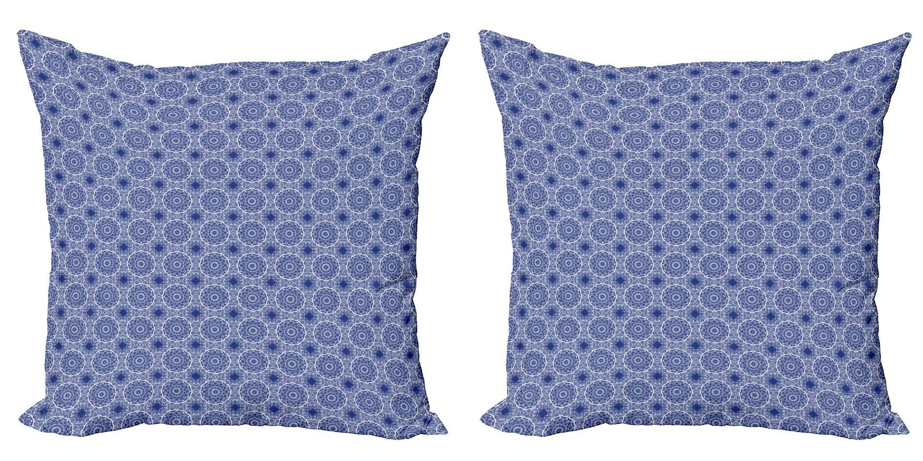 Kissenbezüge Modern Accent Doppelseitiger Digitaldruck, Abakuhaus (2 Stück), Blauer Mandala Abstrakt Orient Floral