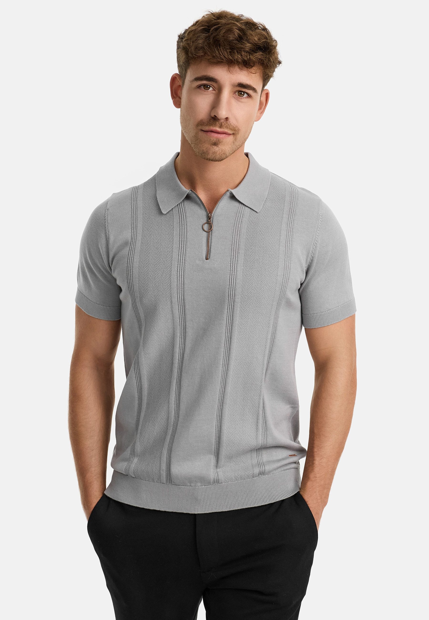 Indicode Poloshirt INSago Kurzarm-Poloshirt mit Reißverschluss günstig online kaufen