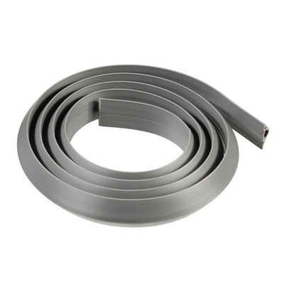 Hama Kabelkanal Flexibler Kabelkanal, 180 x 3 x 1 cm, PVC, Grau, selbstklebend, halbrund, plastikfrei, universell kürzbar