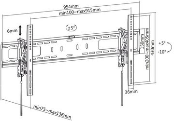 my wall HP52L TV-Wandhalterung, (bis 90 Zoll, Packung, 1-teilig, Wandhalter für Flachbildschirme)