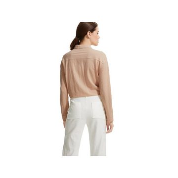 Comma Langarmbluse beige regular (1-tlg)