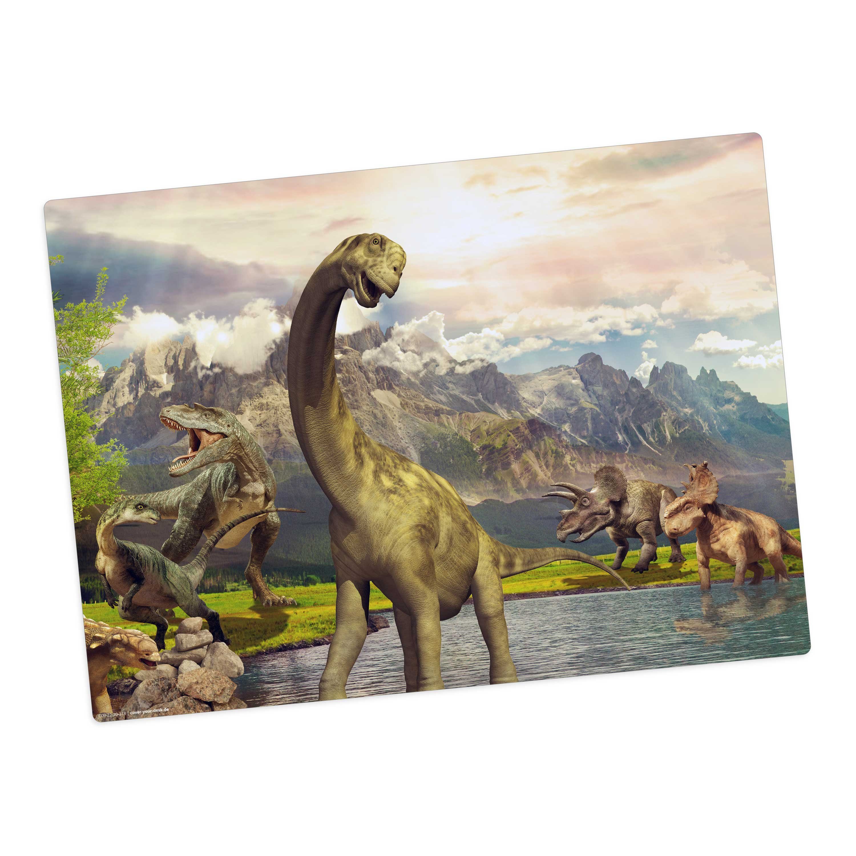 Tischsetmacher Platzset Tischset,  Platzset - für Kinder - Dinosaurier, (aus erstklassigem Vinyl (Kunststoff - BPA-frei), 1-St., 44 x 32 cm - rutschfeste Tischdekoration), Made in Germany