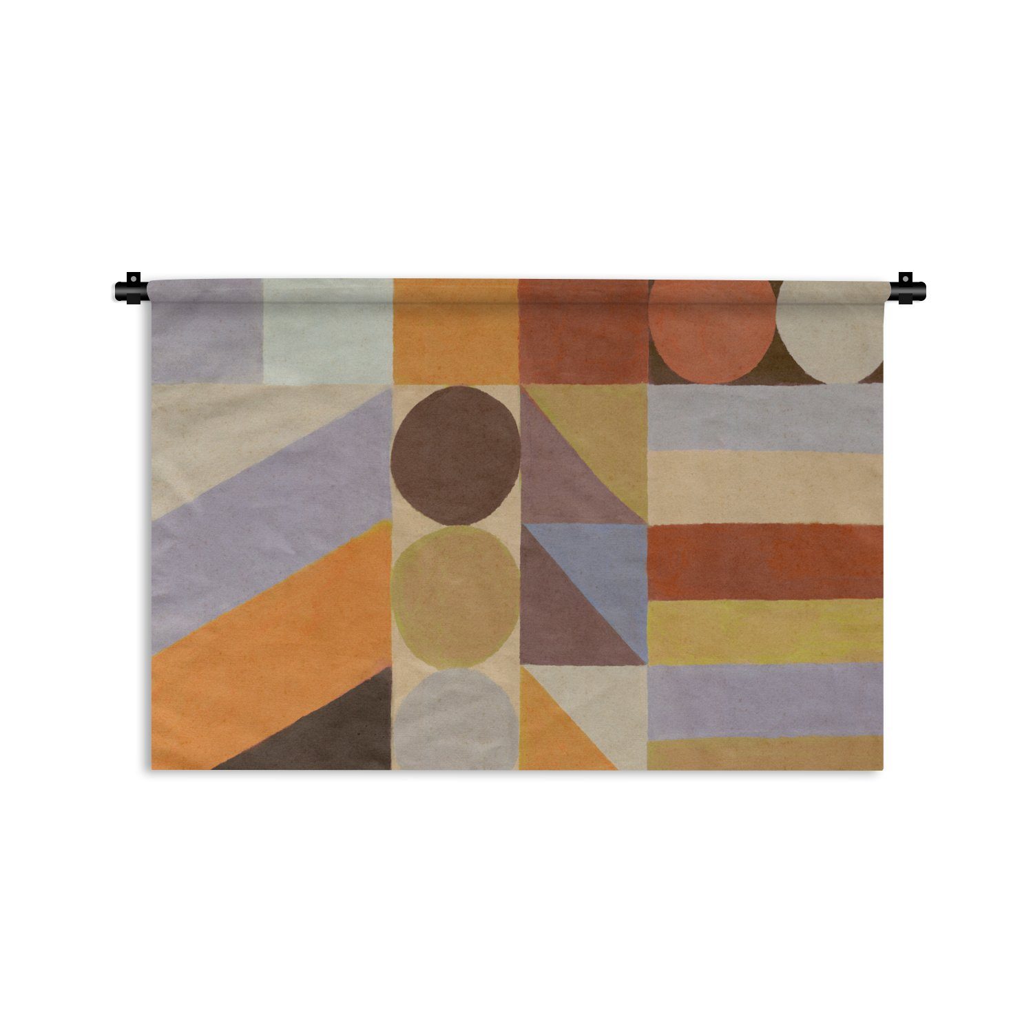 MuchoWow Wanddekoobjekt Geometrie - Formen - Farben - Pastell, Wanddeko für Wohnzimmer, Schlafzimmer, Kleid, Wandbehang, Kinderzimmer