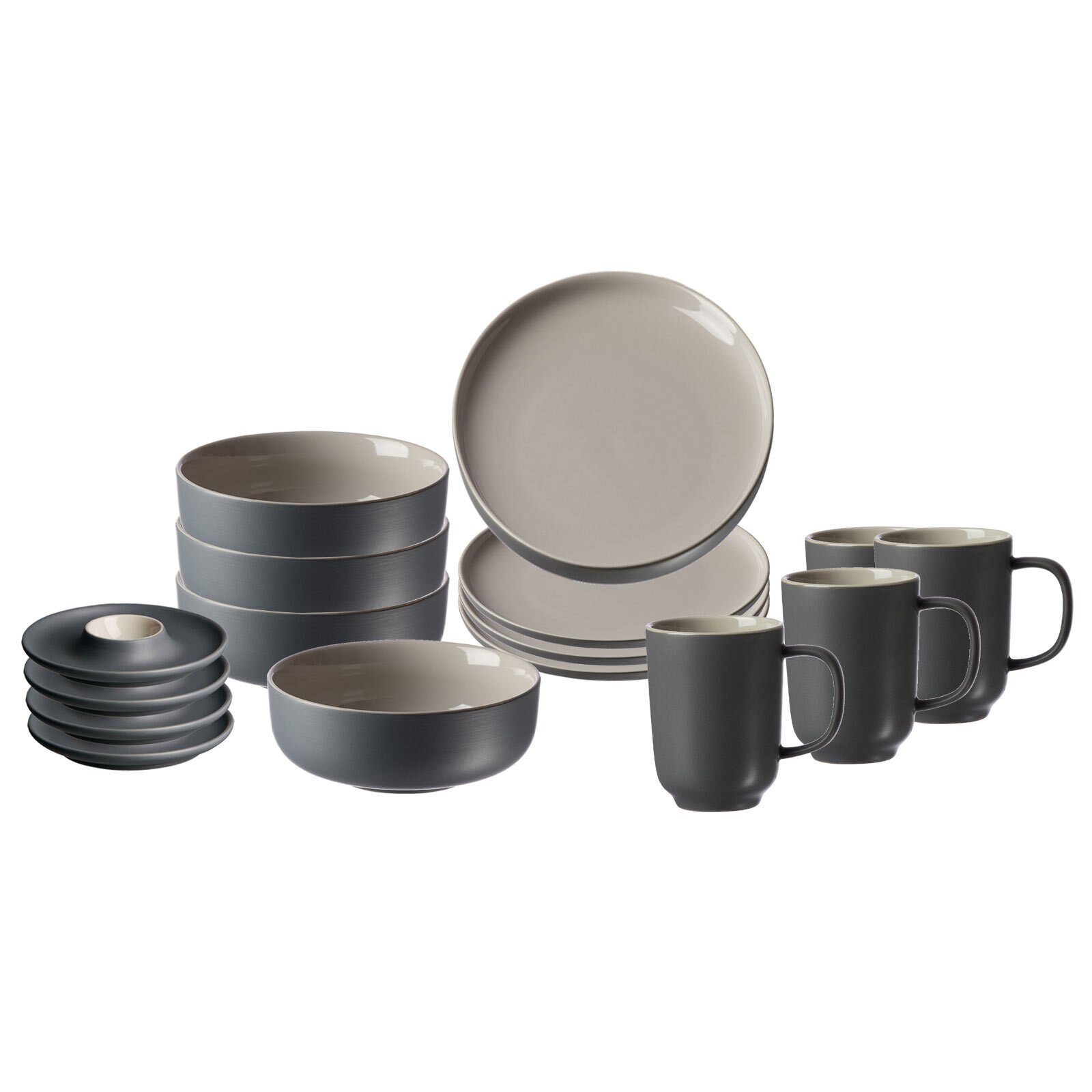 Ritzenhoff & Breker Kombiservice Jasper Frühstücksset 16er Set (16-tlg), Keramik