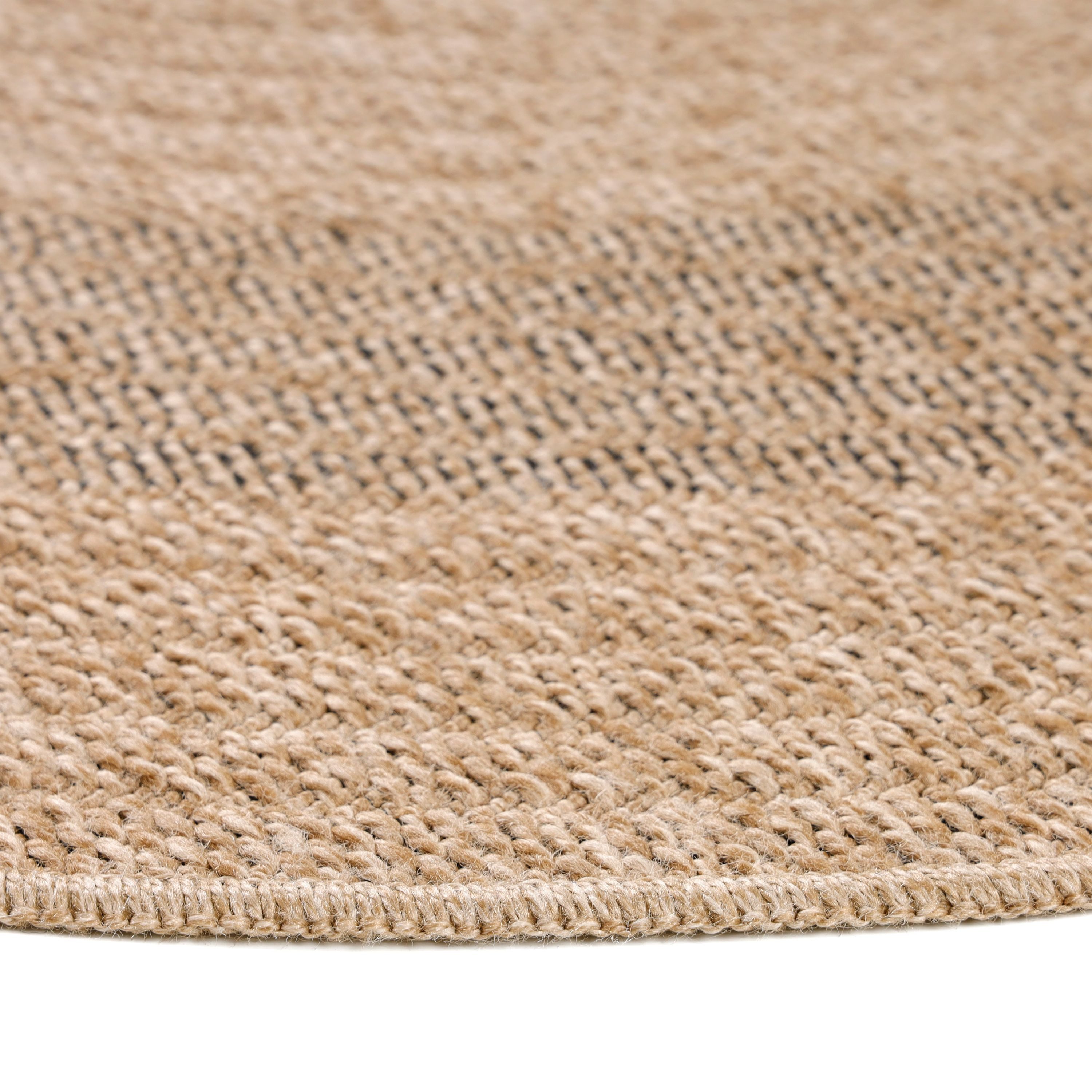 Carpettex Outdoorteppich Vintage Design, Rund, Höhe: 5 mm, Runder Teppich Vintage Design Naturfarben für Terrassen Küchen Balkon