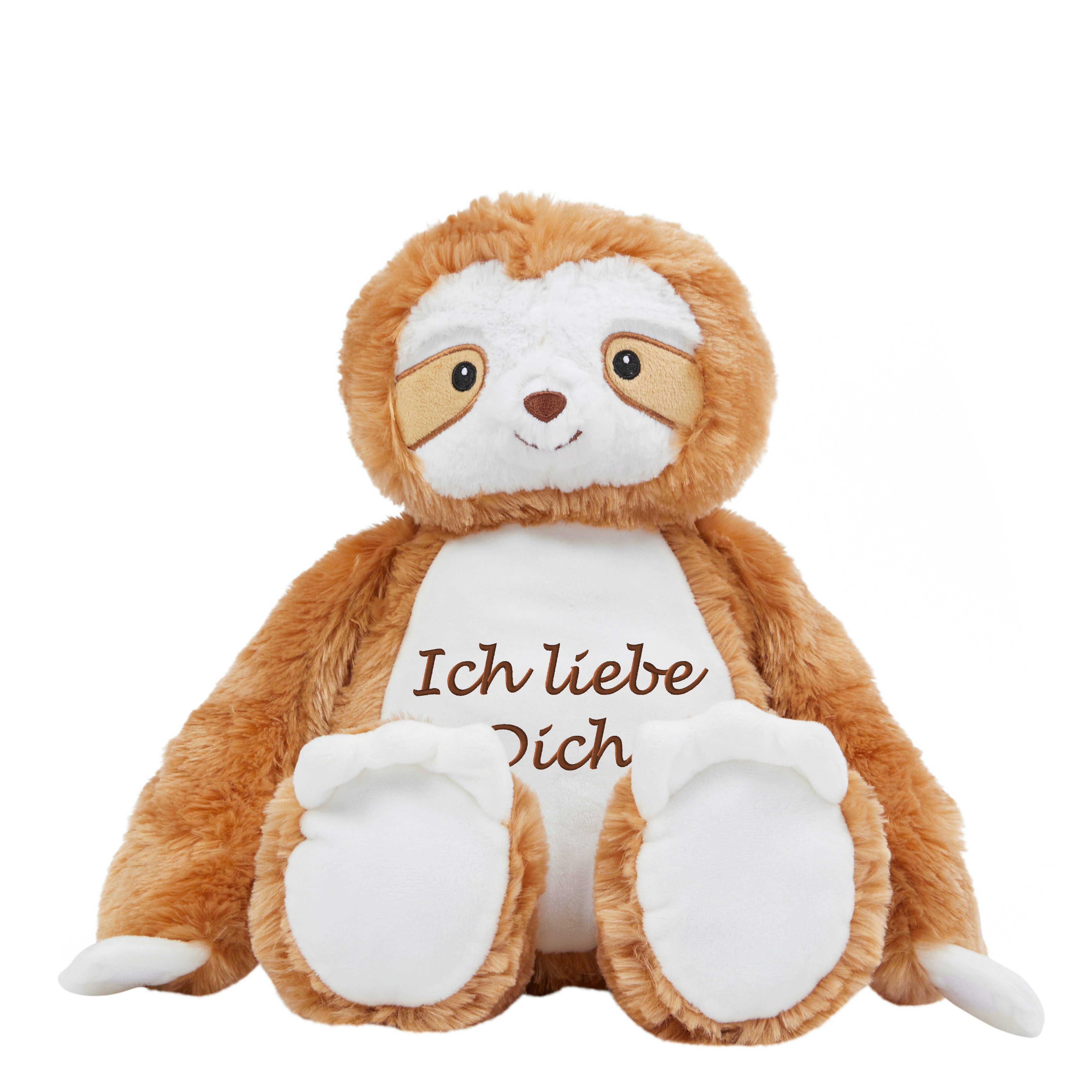 Schnoschi Kuscheltier Plüschtier hochwertig mit "Ich liebe Dich" bestickt, Stickerei mit Ich liebe Dich