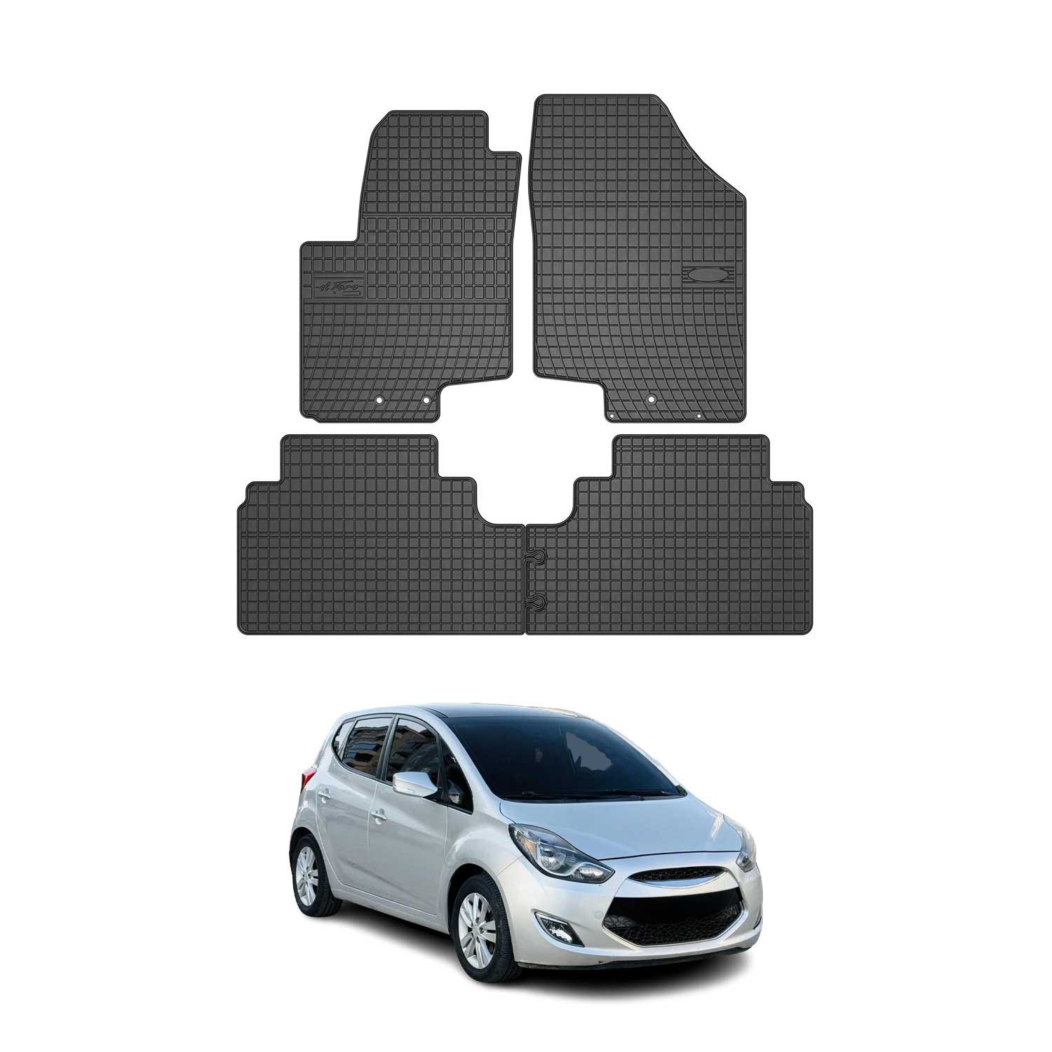 OMAC Auto-Fußmatten für Hyundai ix20 2010-2019 Gummimatten Schwarz 4 tlg (4 St), für Hyundai ix20 2010-2019 Hyundai ix20 2010-2019, Antirutsch,Wasserfest,Einfache Installation