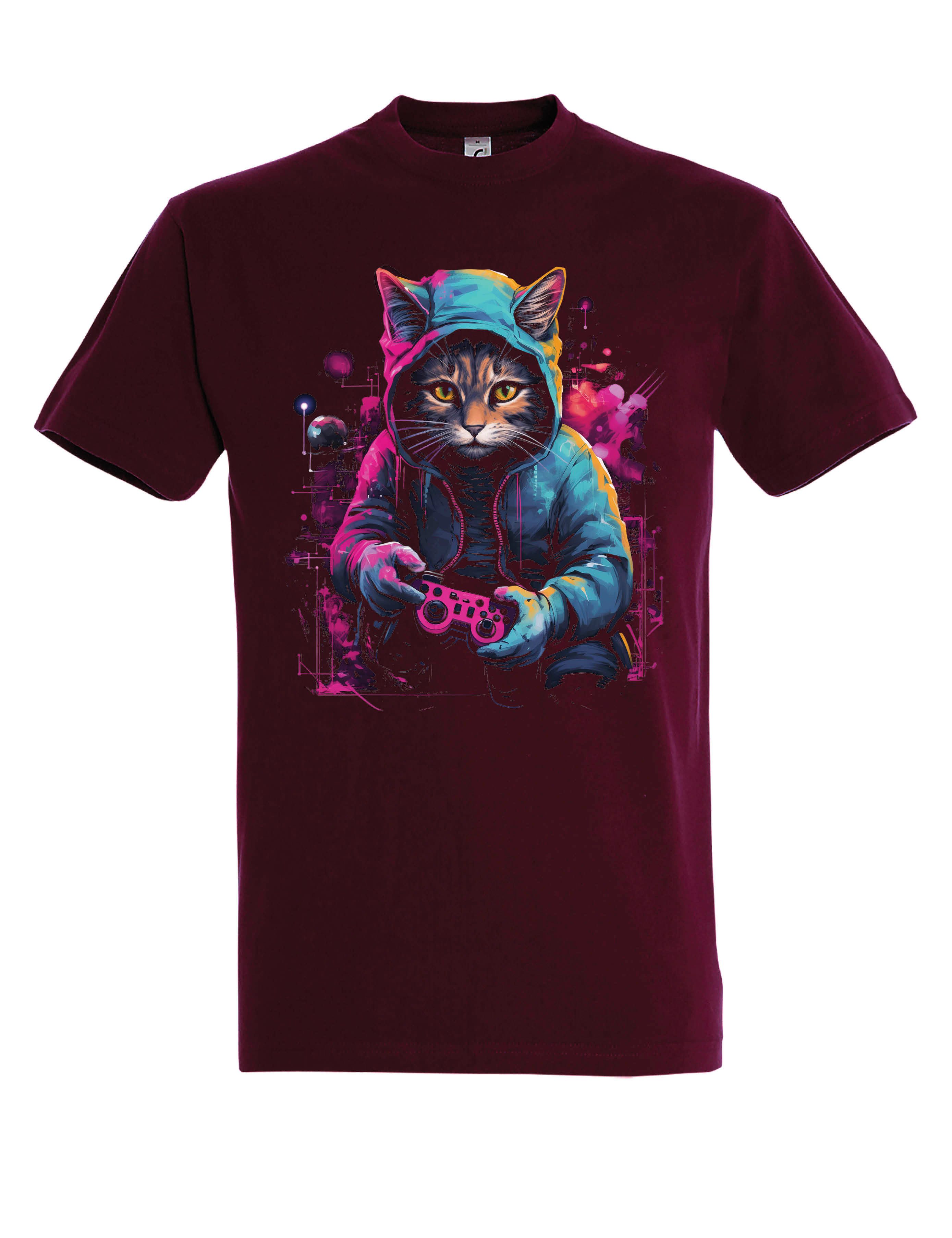 T-Shirt Gaming Katze Herren T-Shirt