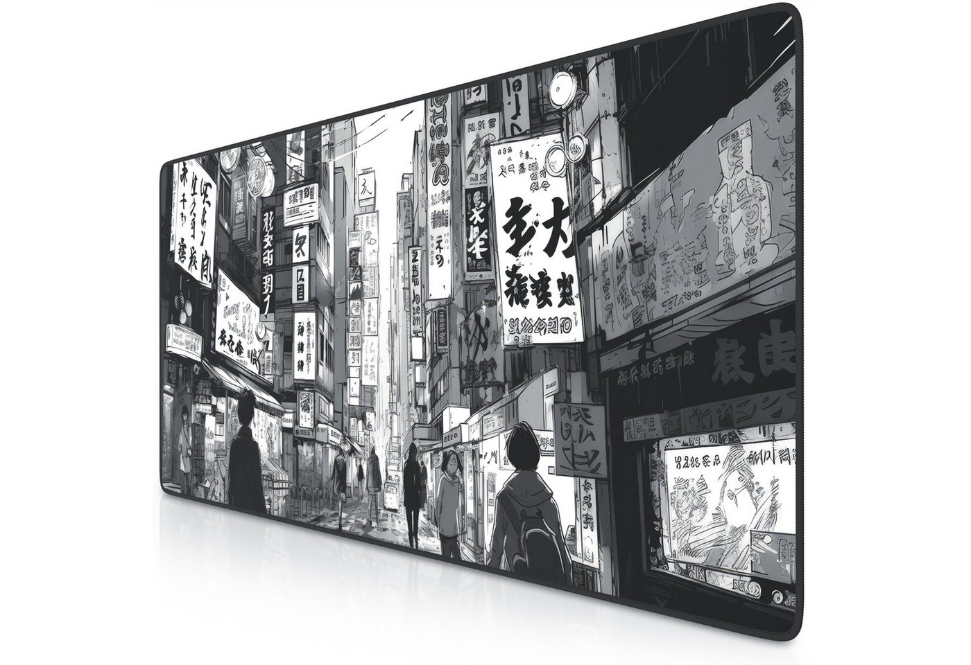 Titanwolf Gaming Mauspad XXL Speed Mousepad 900 x 400 x 3 mm, Schreibtischauflage, abwaschbar (1-St), rutschfeste Rückseite, Geschwindigkeit & Präzision, Manga, Gaming