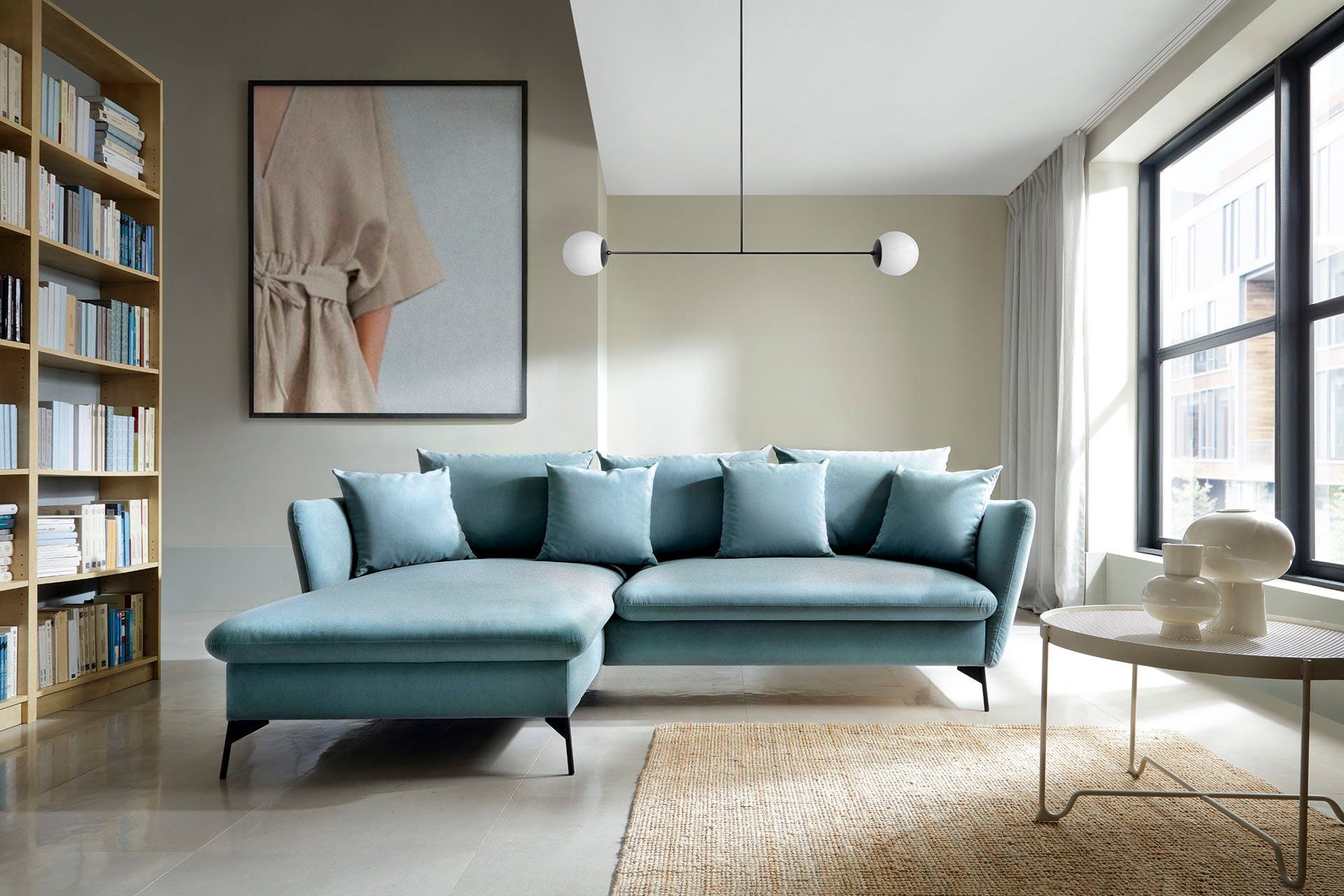 andas Ecksofa LIVORNO,258 cm, L-Form, Schlaffunktion günstig online kaufen