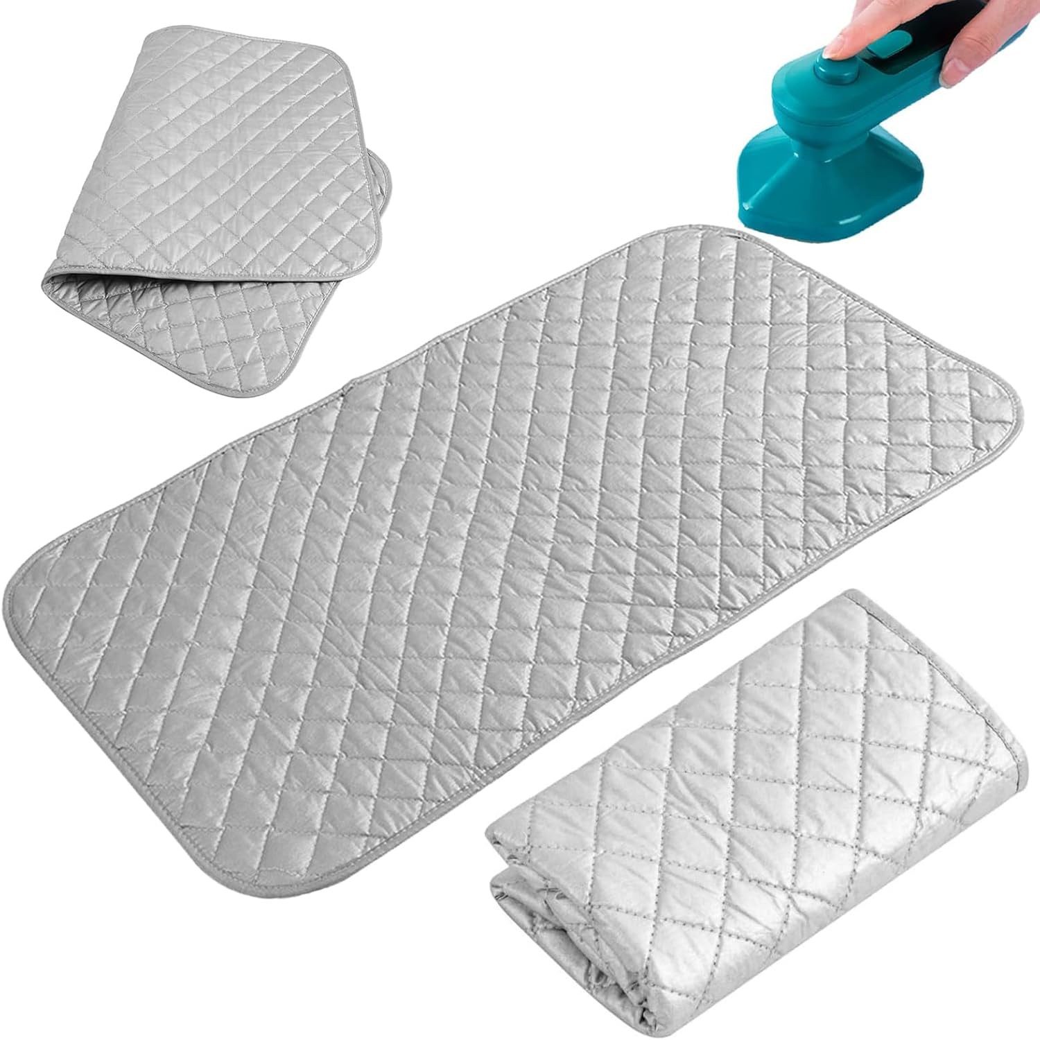RWEUOQ Bügeltuch Tragbares Bügelbrett, faltbares Bügelbrett Decke 45*85cm, Kleines Haushaltsbügelbrett, hitzebeständige Bügelmatte