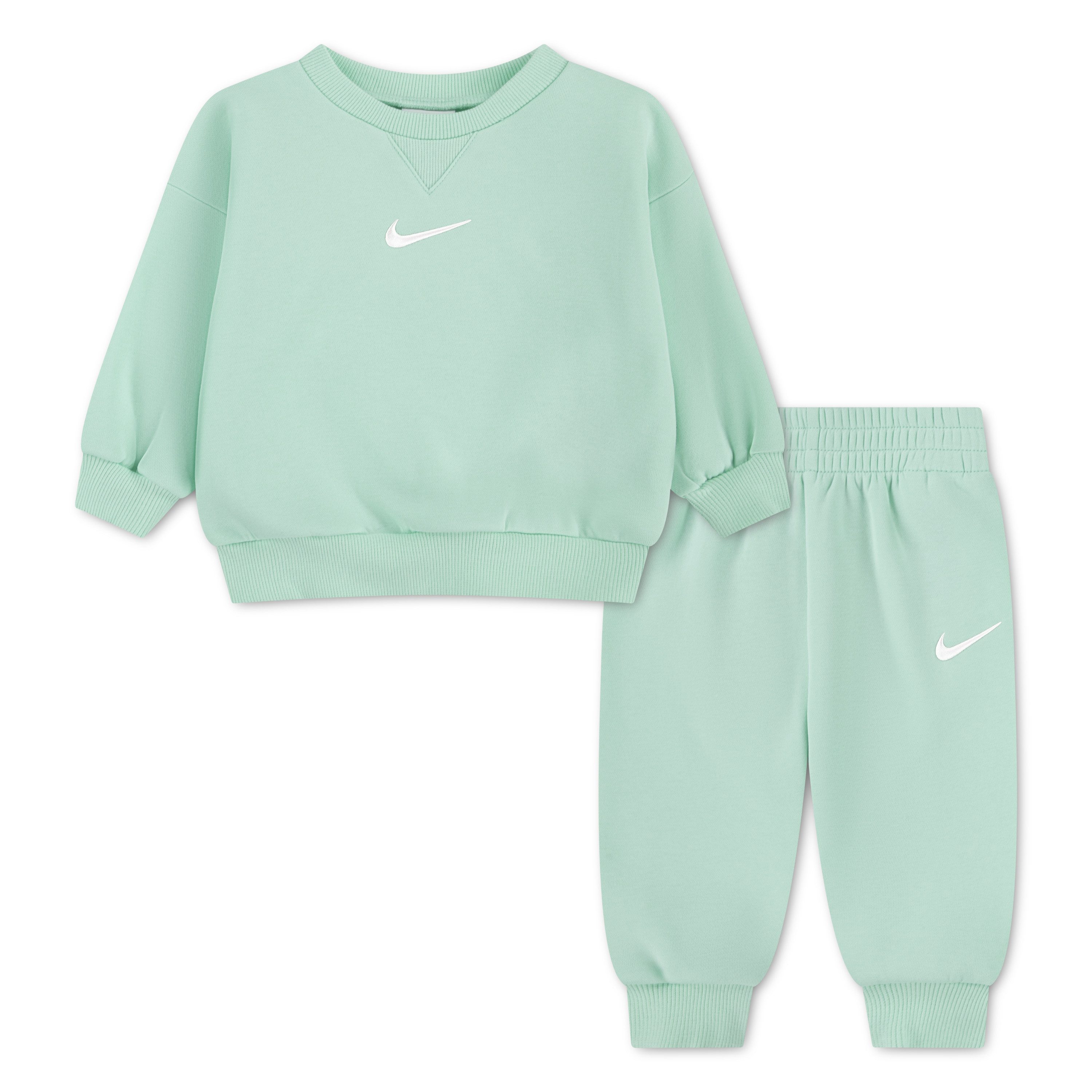 Nike Sportswear Jogginganzug ESSENTIAL FLEECE CREW SET (Set, 2-tlg), für Babys und Kleinkinder, mit elastischem Bund, lockerer Schnitt