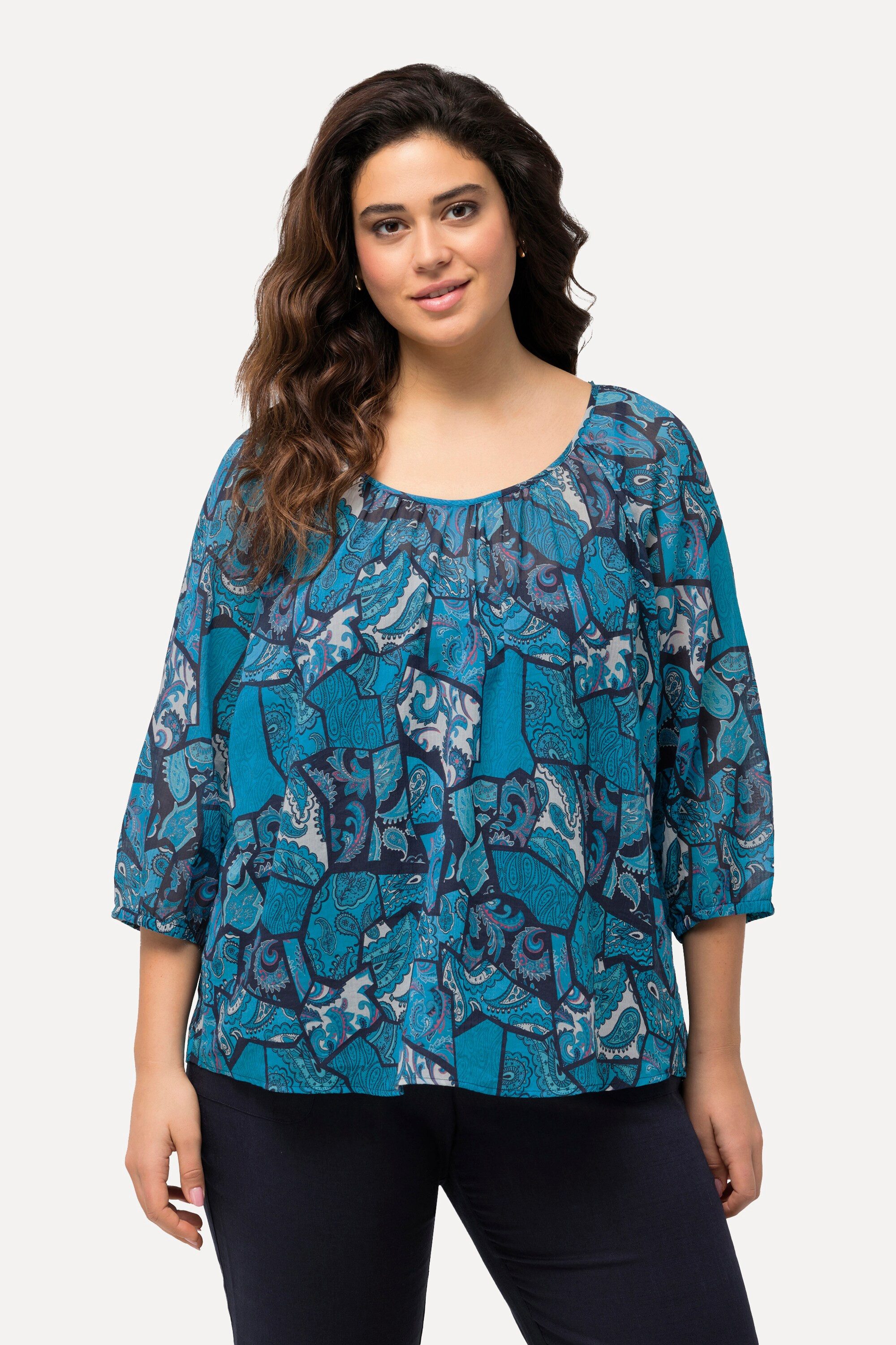 Ulla Popken Tunika Bluse floraler Druck günstig online kaufen