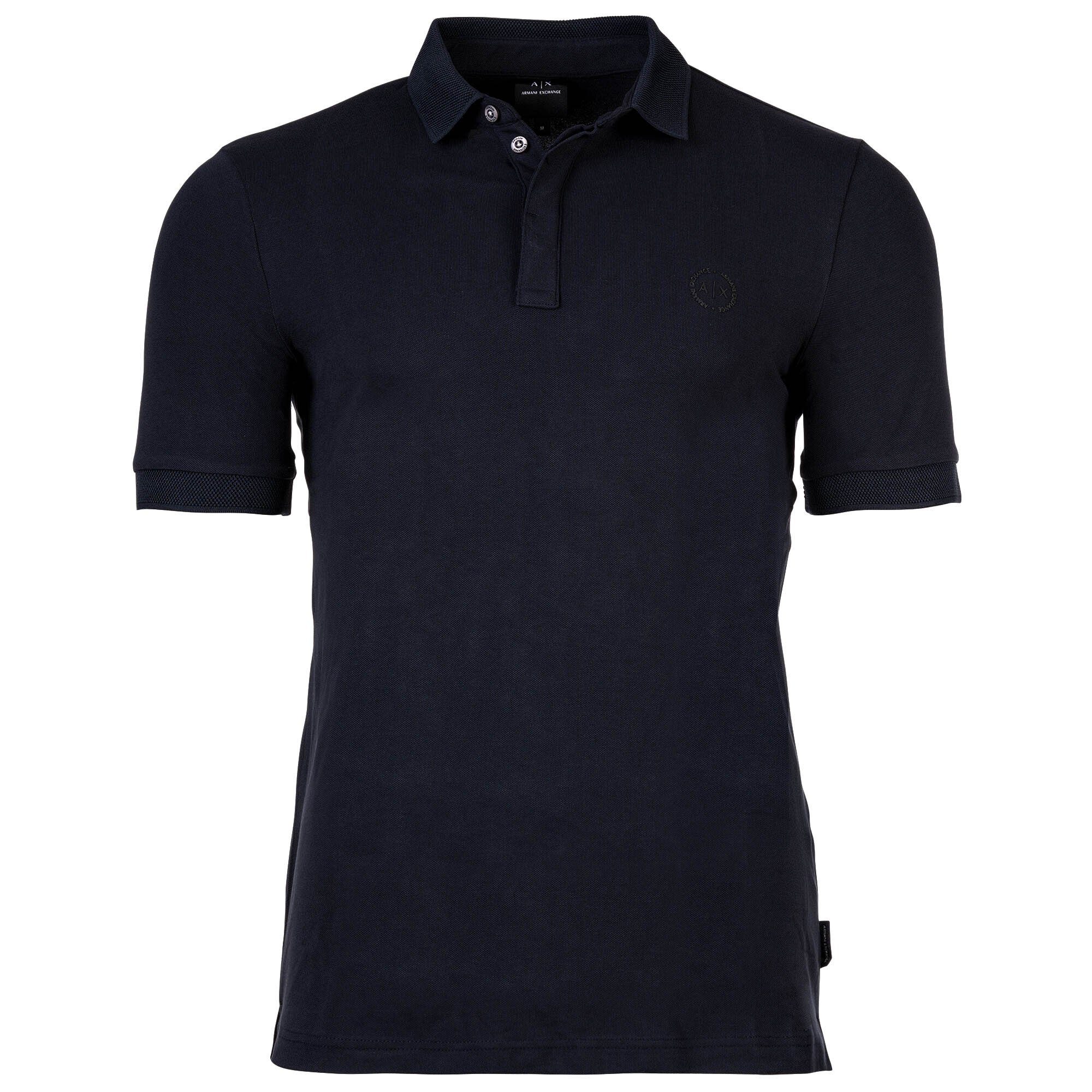 ARMANI EXCHANGE Poloshirt Herren Poloshirt - Slim fit, einfarbig, Cotton Marine