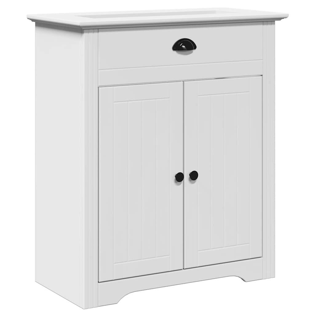 vidaXL Badezimmer-Set Waschbeckenunterschrank BODO Weiß 70x35x80 cm, (1-St)