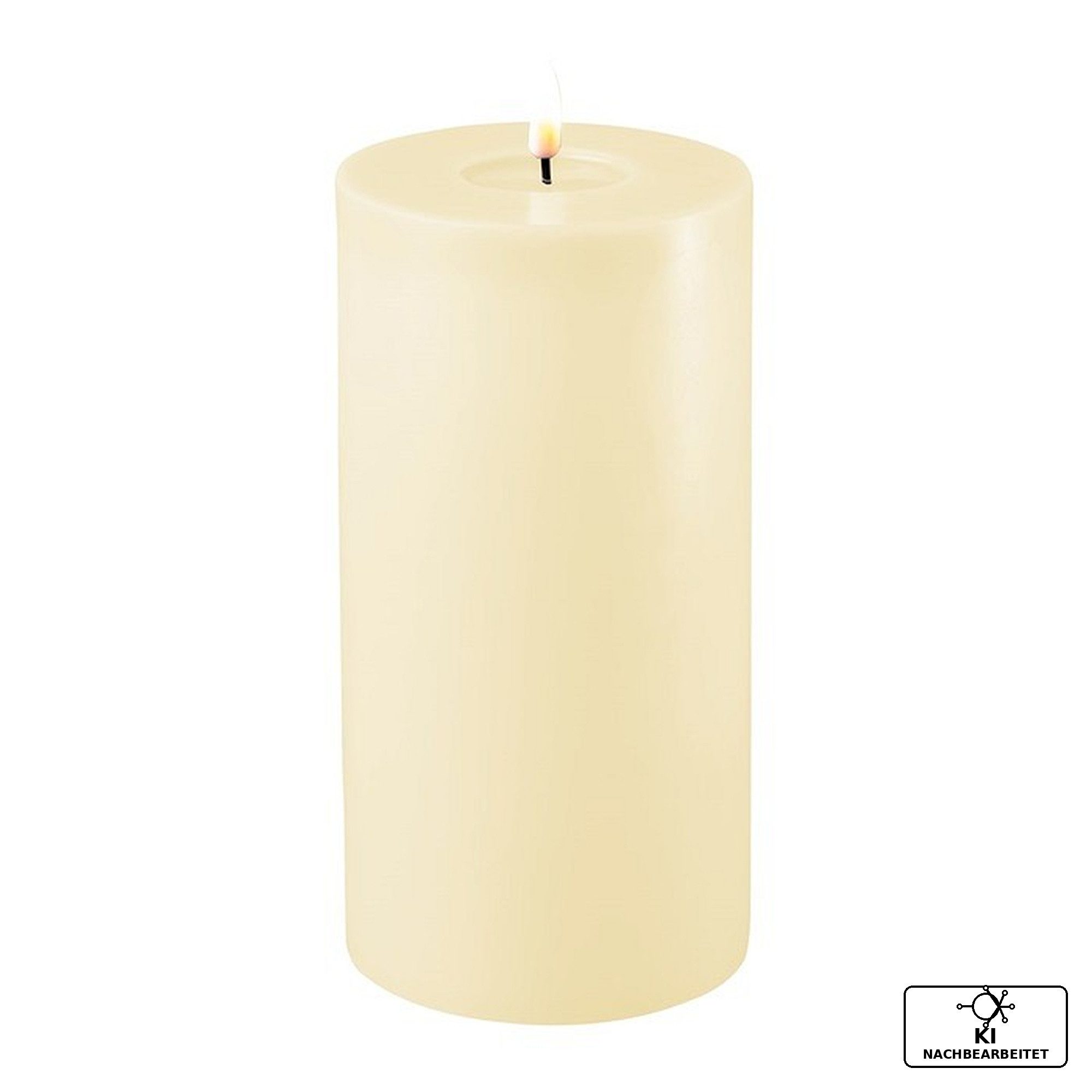 Deluxe Homeart LED-Kerze LED Stumpenkerze creme 20 cm von Deluxe Homeart - Kerzen/Candles