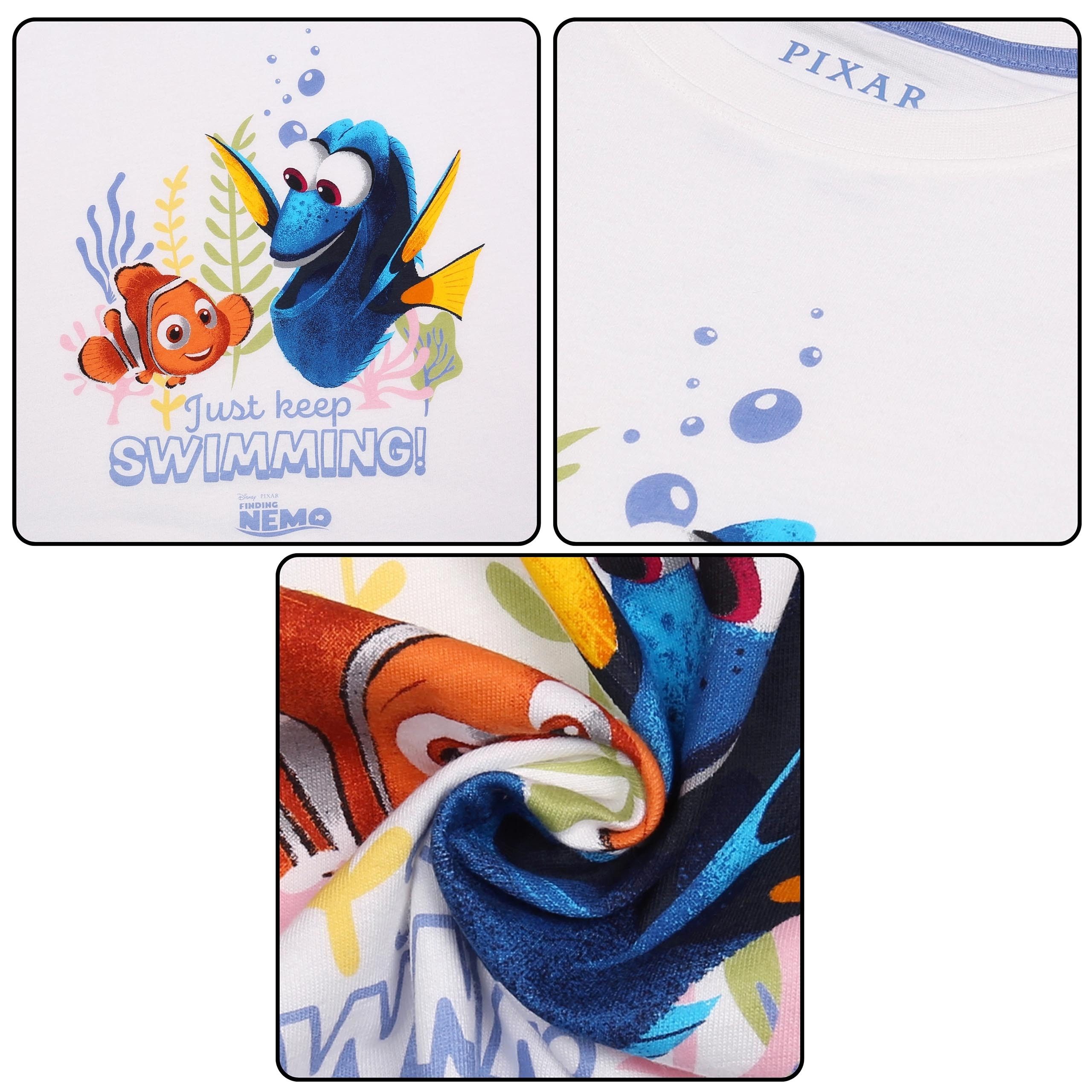 Disney Pyjama DISNEY Findet Nemo Damenpyjama aus Baumwolle kurzarm
