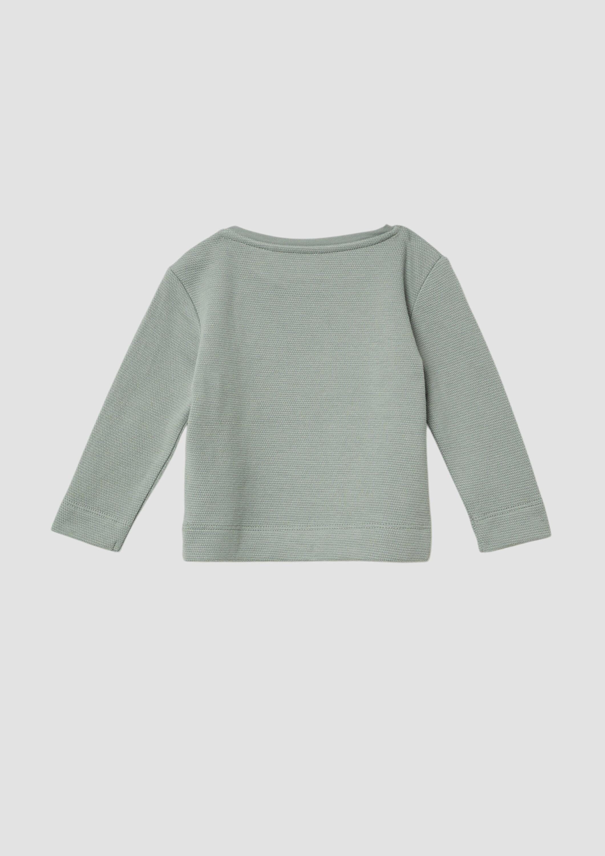 s.Oliver Langarmshirt T-Shirt Langarmshirt aus Waffelpiqué mit Patches